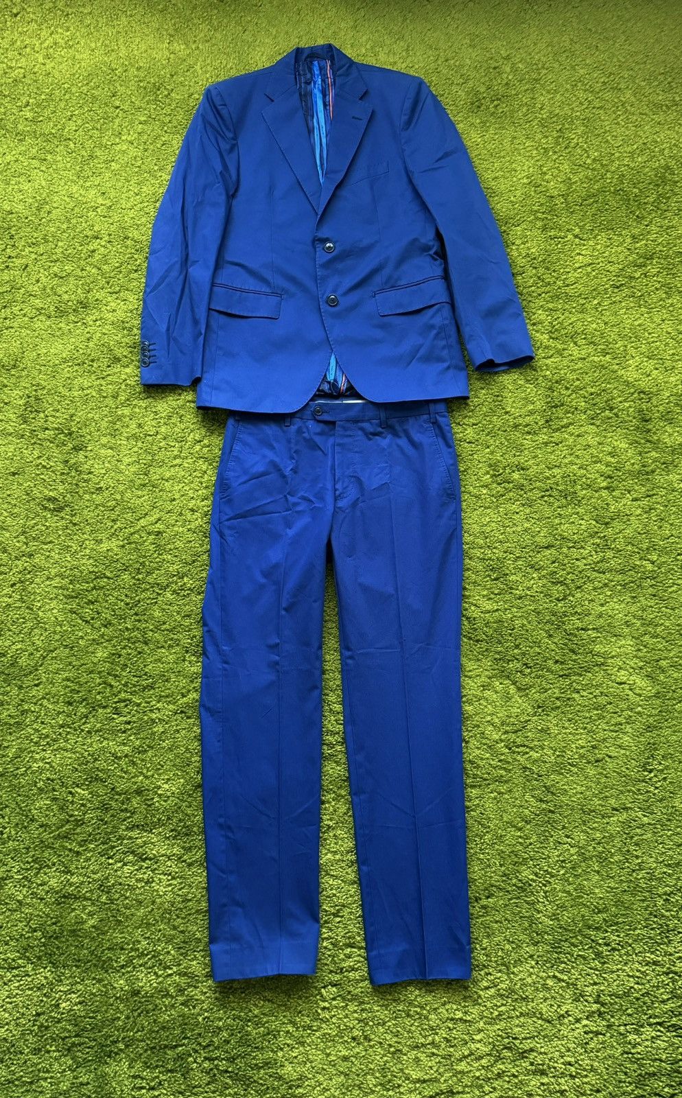 Designer × Etro Etro blue formal suit blazer + pants Size 48R - 1 Thumbnail