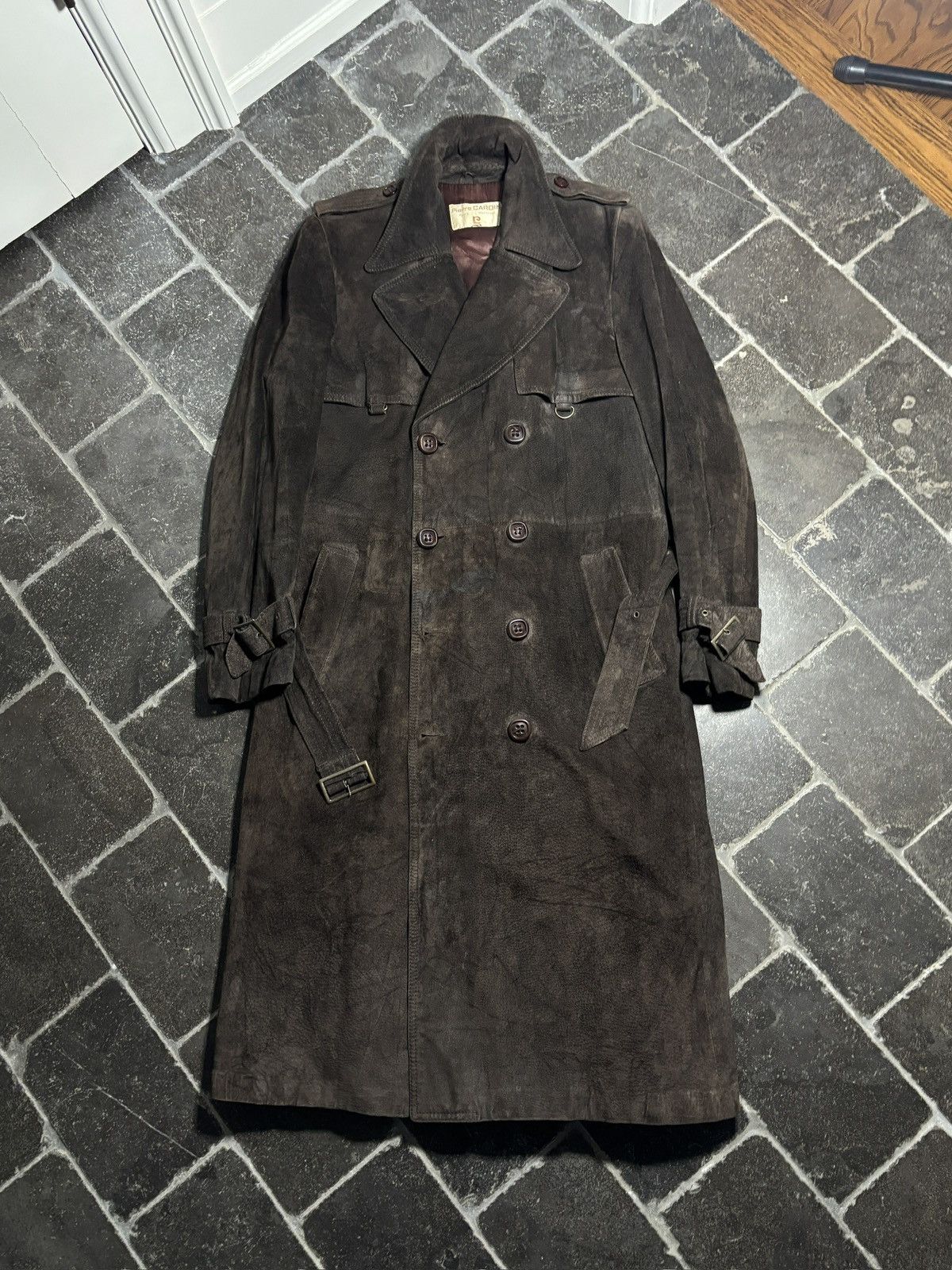 Pierre Cardin 1970s Pierre Cardin Vintage Leather Jacket Suede Trench Coat Size US S / EU 44-46 / 1 - 2 Thumbnail