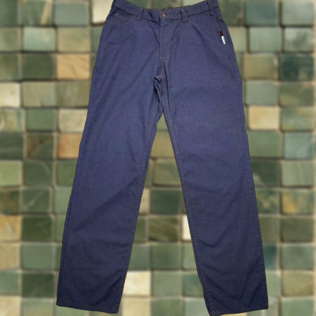Denime VTG Tough Duck FR Jeans Mens 36x36 Blue Denim HRC2 Fire Flame Resistant 5-Pocket Cargo Pants Reg Waist 36 Inseam 35 Color Blue Mens Size US 36 / EU 52 - 1 Thumbnail