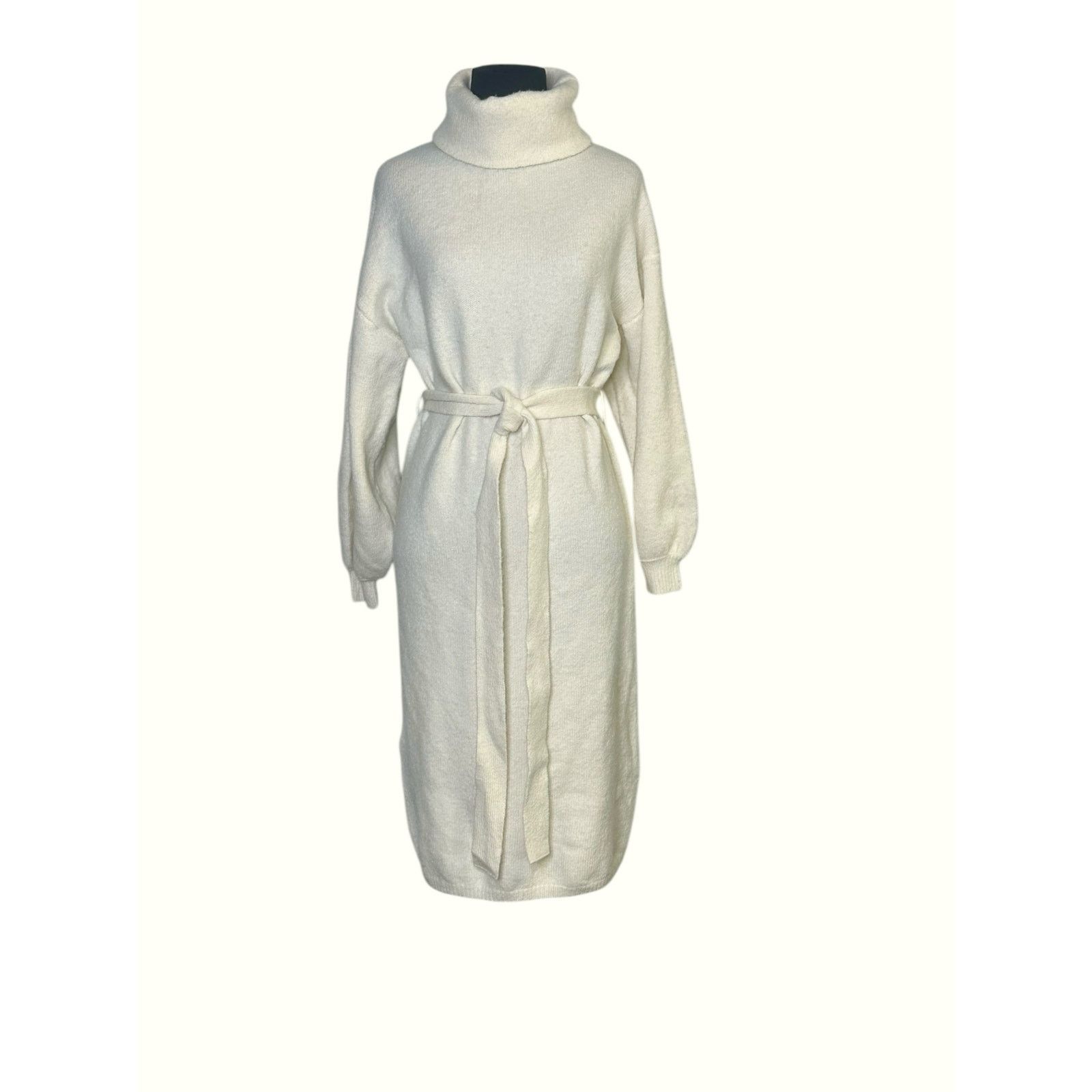 Asos ASOS DESIGN knitted tie waist roll neck midi dress size 2P Size XS / US 0-2 / IT 36-38 - 14 Thumbnail