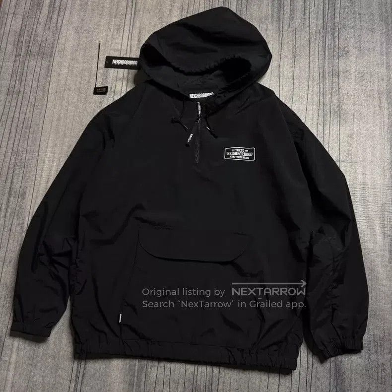 Neighborhood Neighborhood 20AW ANORAK Nylon Hooded Semi-Zip Windbreaker Size US L / EU 52-54 / 3 - 2 Thumbnail
