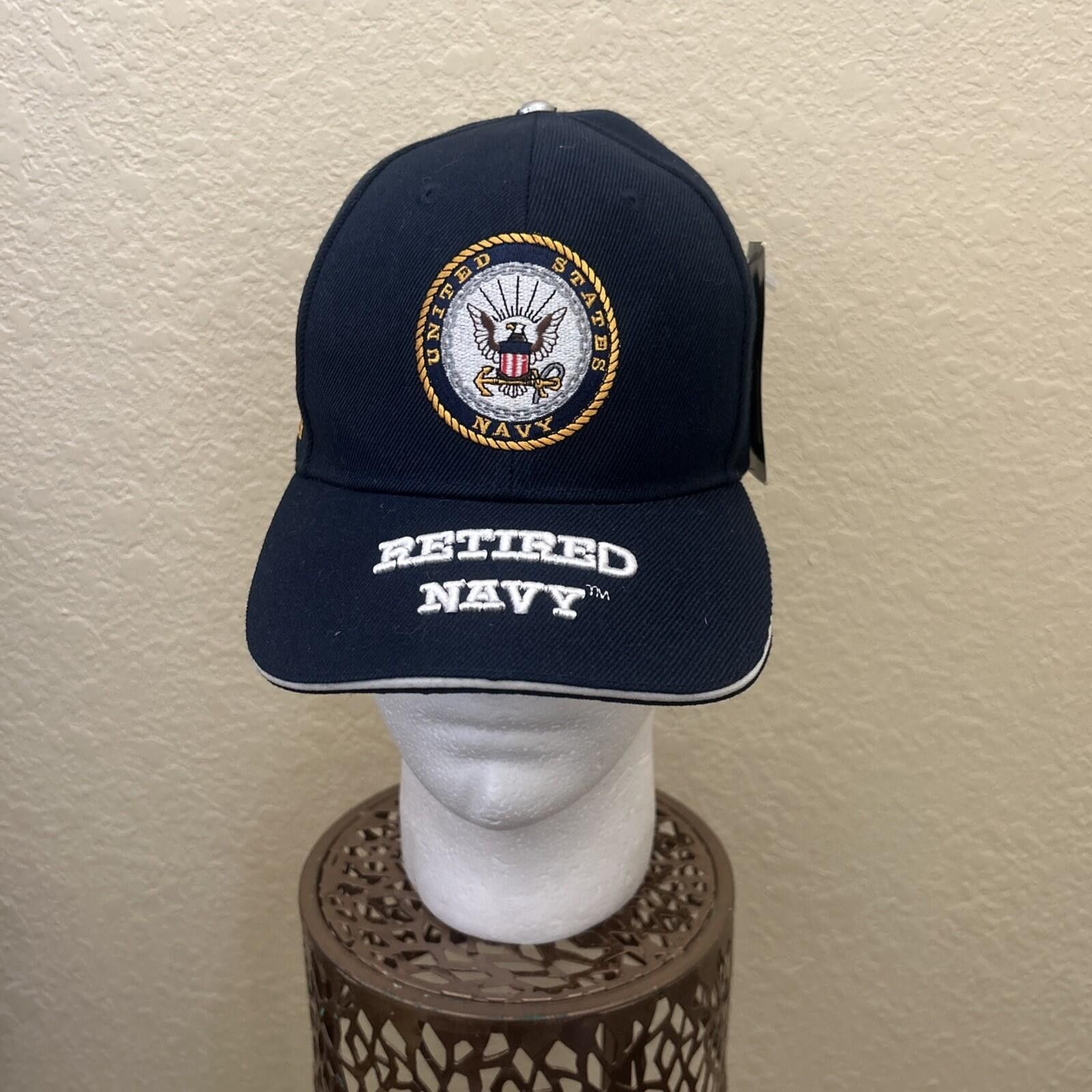 Other U.S. NAVY RETIRED Cap Blue Embroidered LOGO Adjust US Naval Size ONE SIZE - 1 Thumbnail