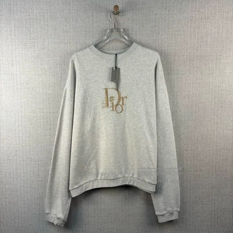Dior Size 3XL Letter Logo Printed Embroidered Round-neck Pu