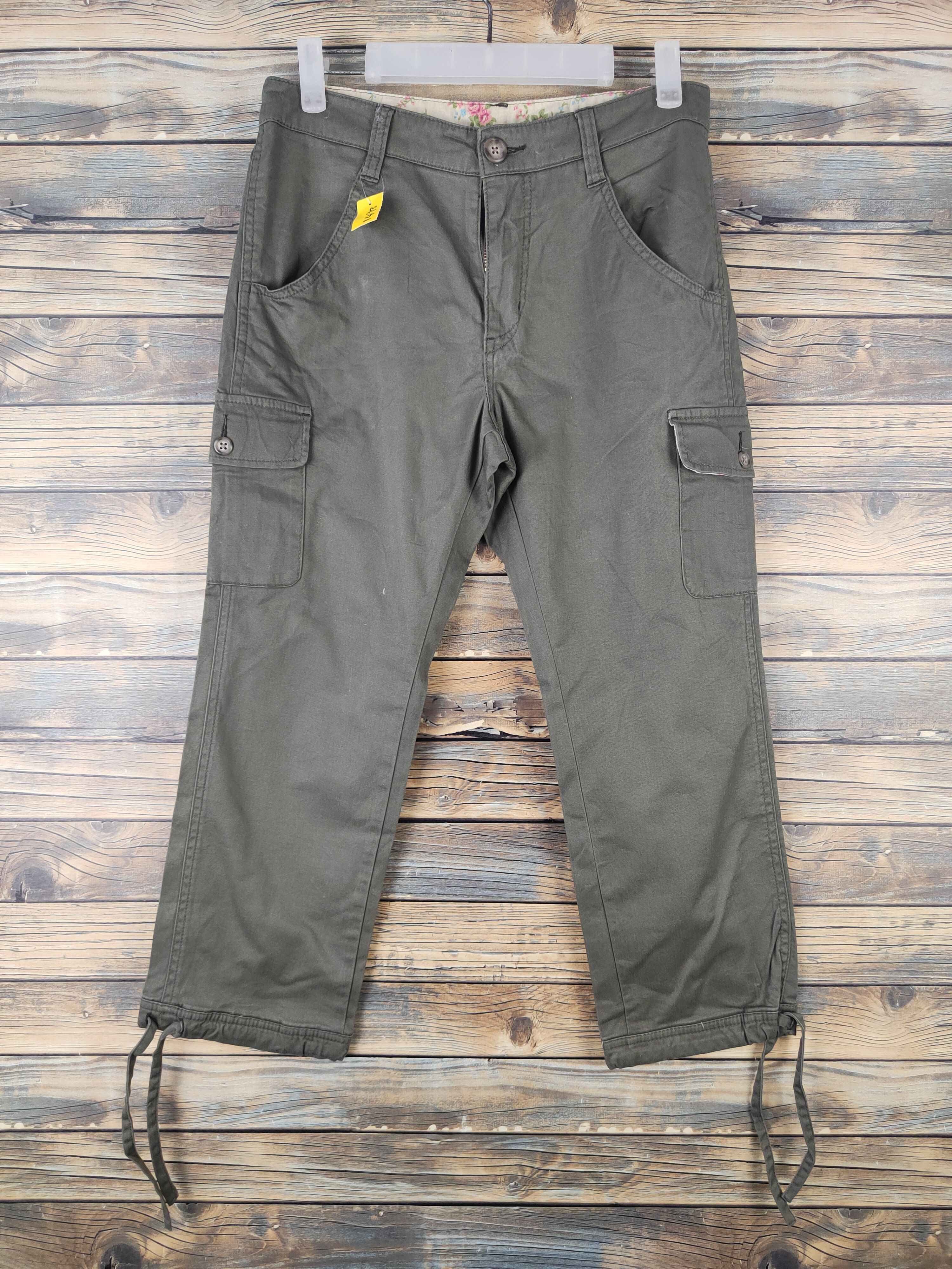 Japanese Brand DL Japanese Brand Olive Multipocket Cargo Pants #1493 Size 28" / US 6 / IT 42 - 1 Thumbnail