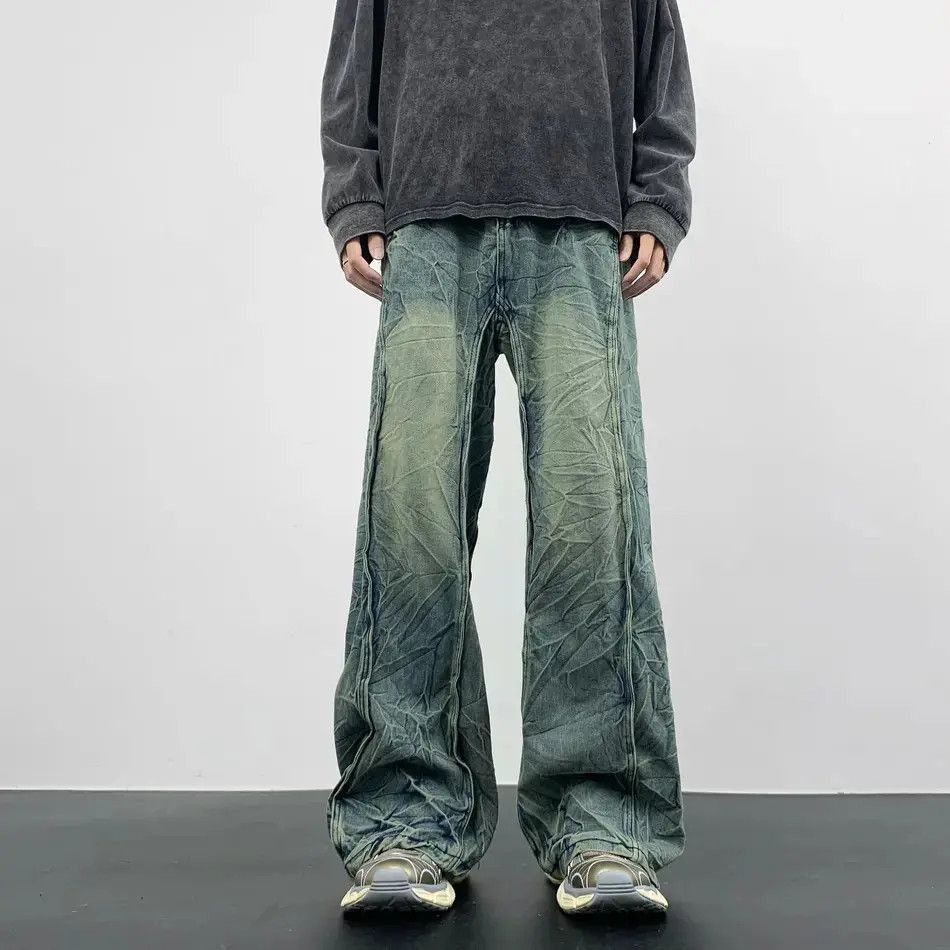 Japanese Brand Retro hip-hop loose wide leg slightly flared jeans Size US 32 / EU 48 - 5 Thumbnail