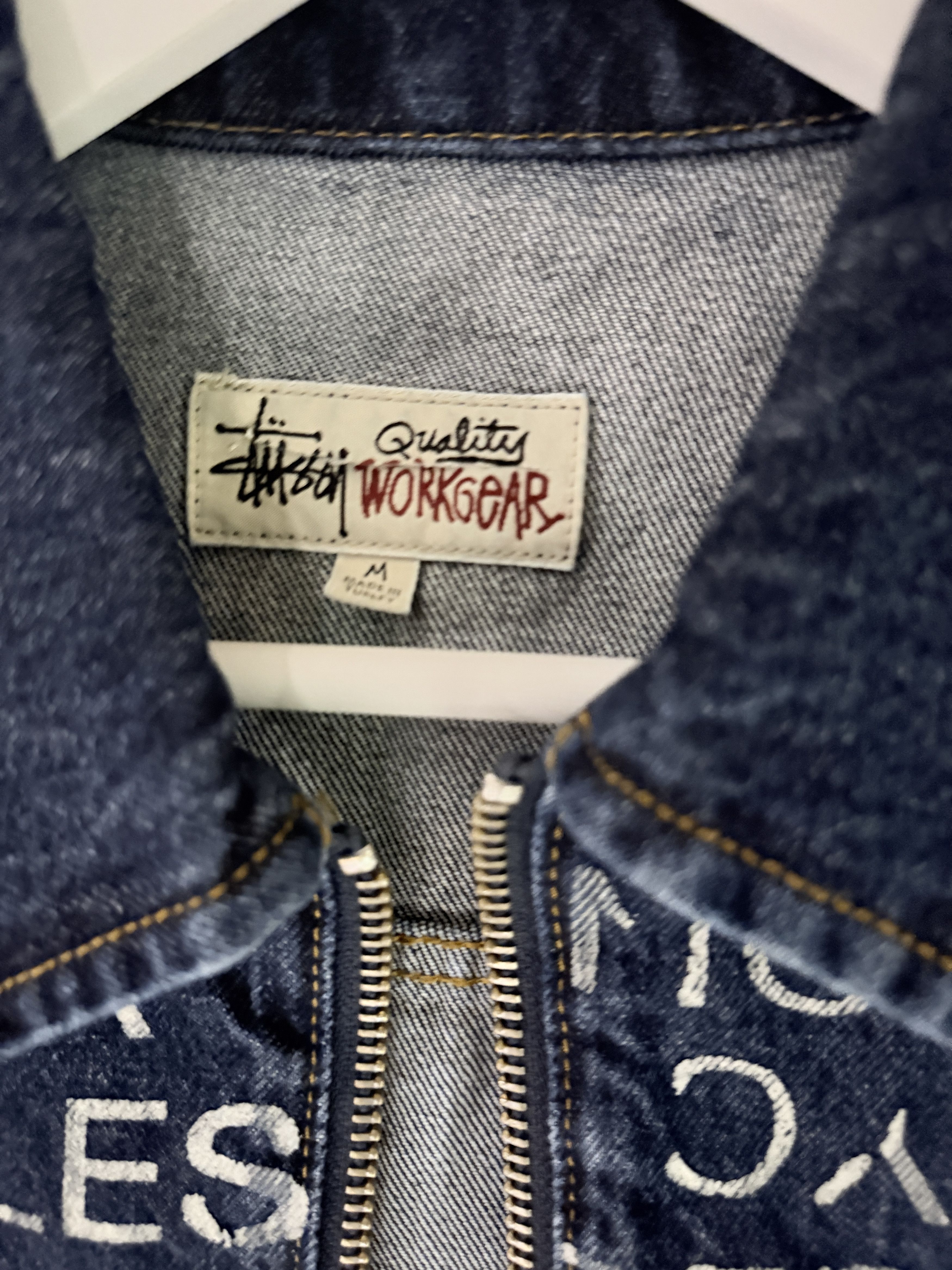 Stussy Stüssy Denim Zip Work Jacket Size US M / EU 48-50 / 2 - 2 Thumbnail