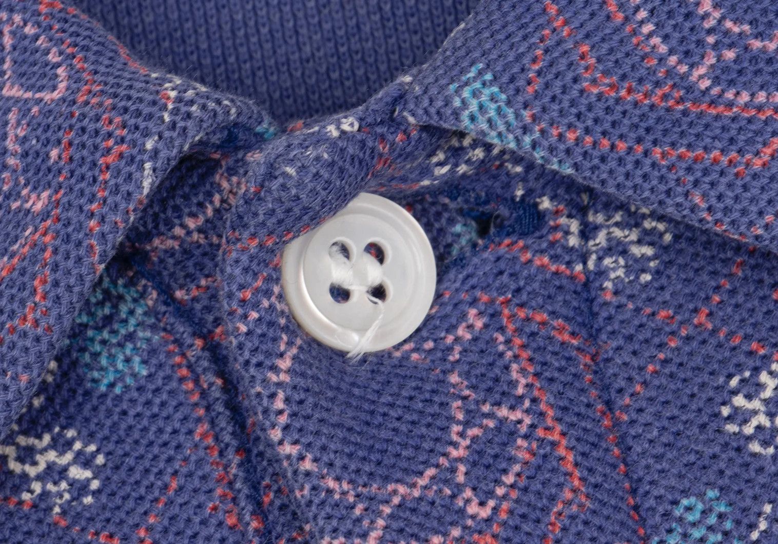 Issey Miyake Graphic All-Over Print Polo Shirt in Purple and Others Size US M / EU 48-50 / 2 - 5 Thumbnail