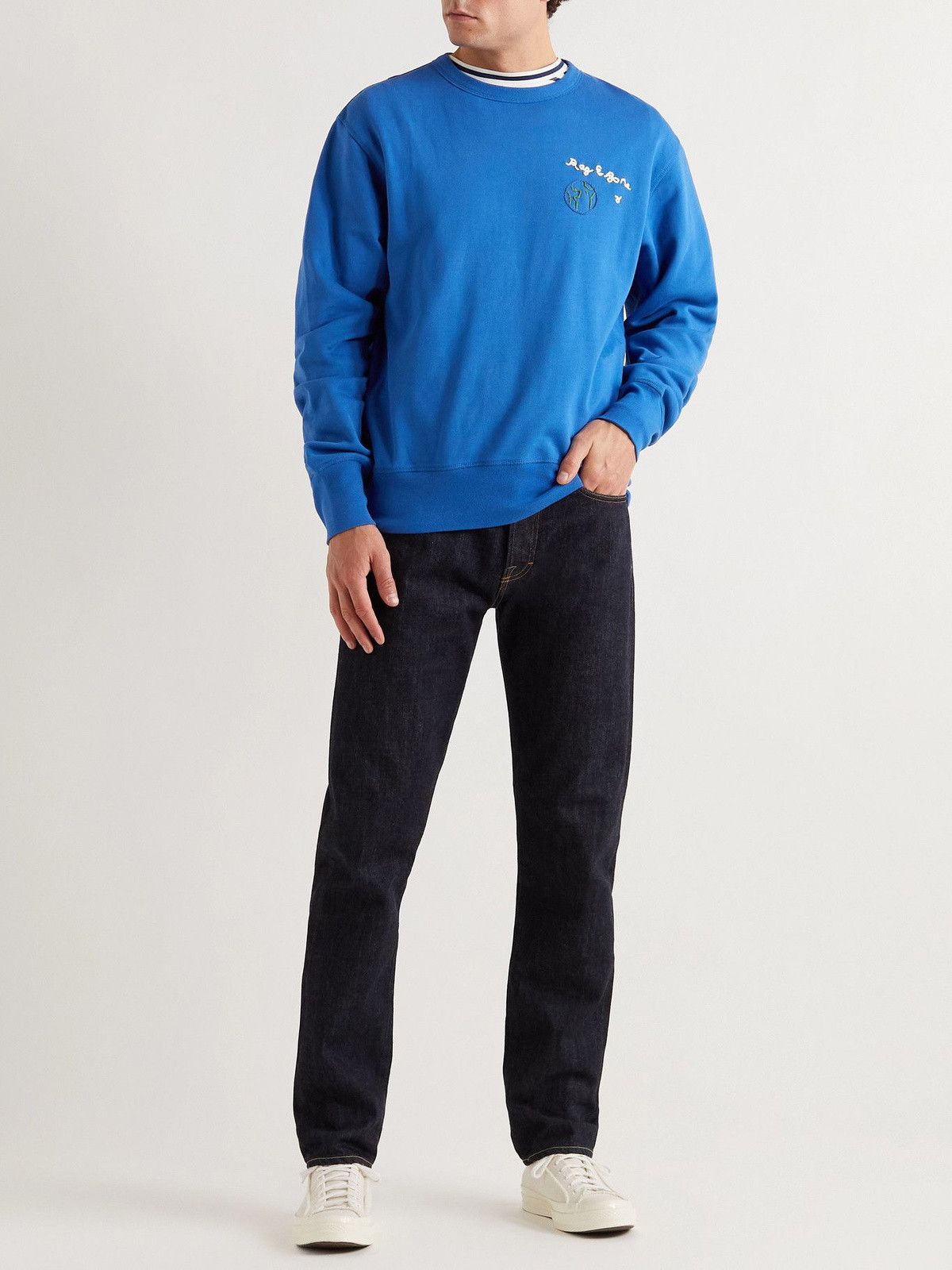 Rag & Bone City Logo-Embroidered Organic Cotton Jersey Sweatshirt Size US M / EU 48-50 / 2 - 5 Thumbnail