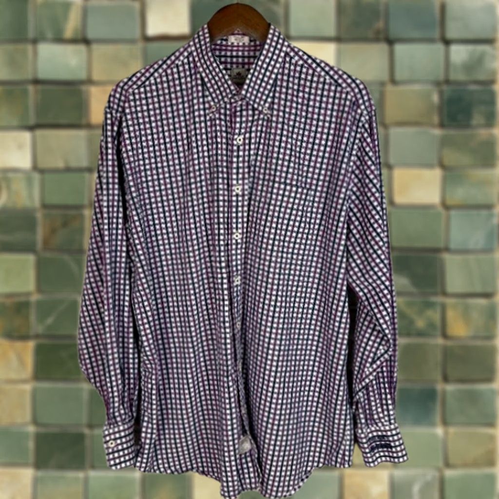 Peter Millar VINTAGE Peter Millar Plaid Button-Down Shirt Mens XL Size US XL / EU 56 / 4 - 1 Thumbnail