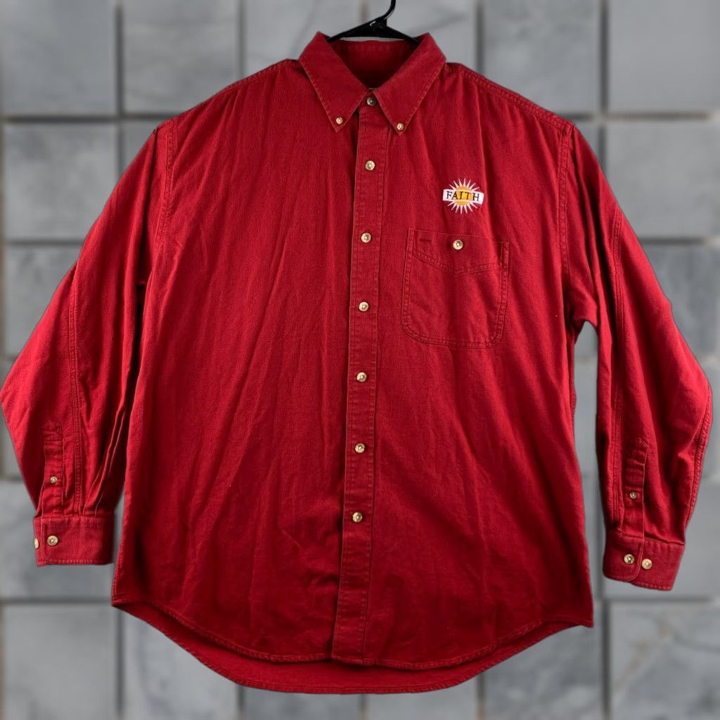 Dunbrooke Dunbrooke Button-Up Shirt Mens XL Red Long Sleeve Collared Pocket Outdoor Shirt Size US XL / EU 56 / 4 - 1 Thumbnail