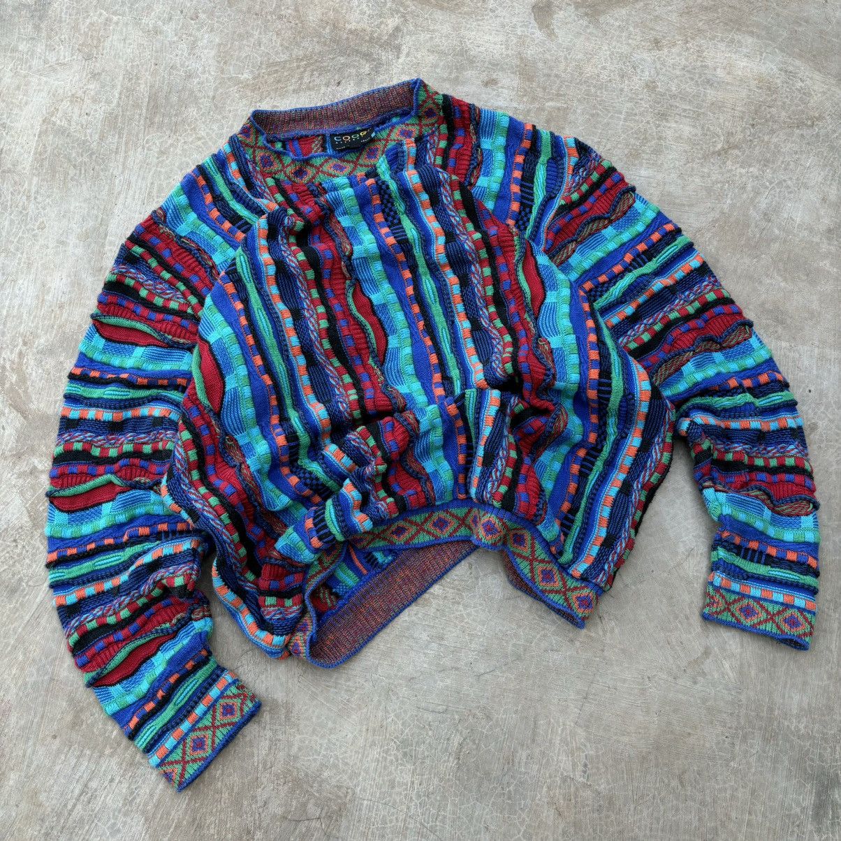 Crazy Vintage 90s Coogi 3D Knit Sweater