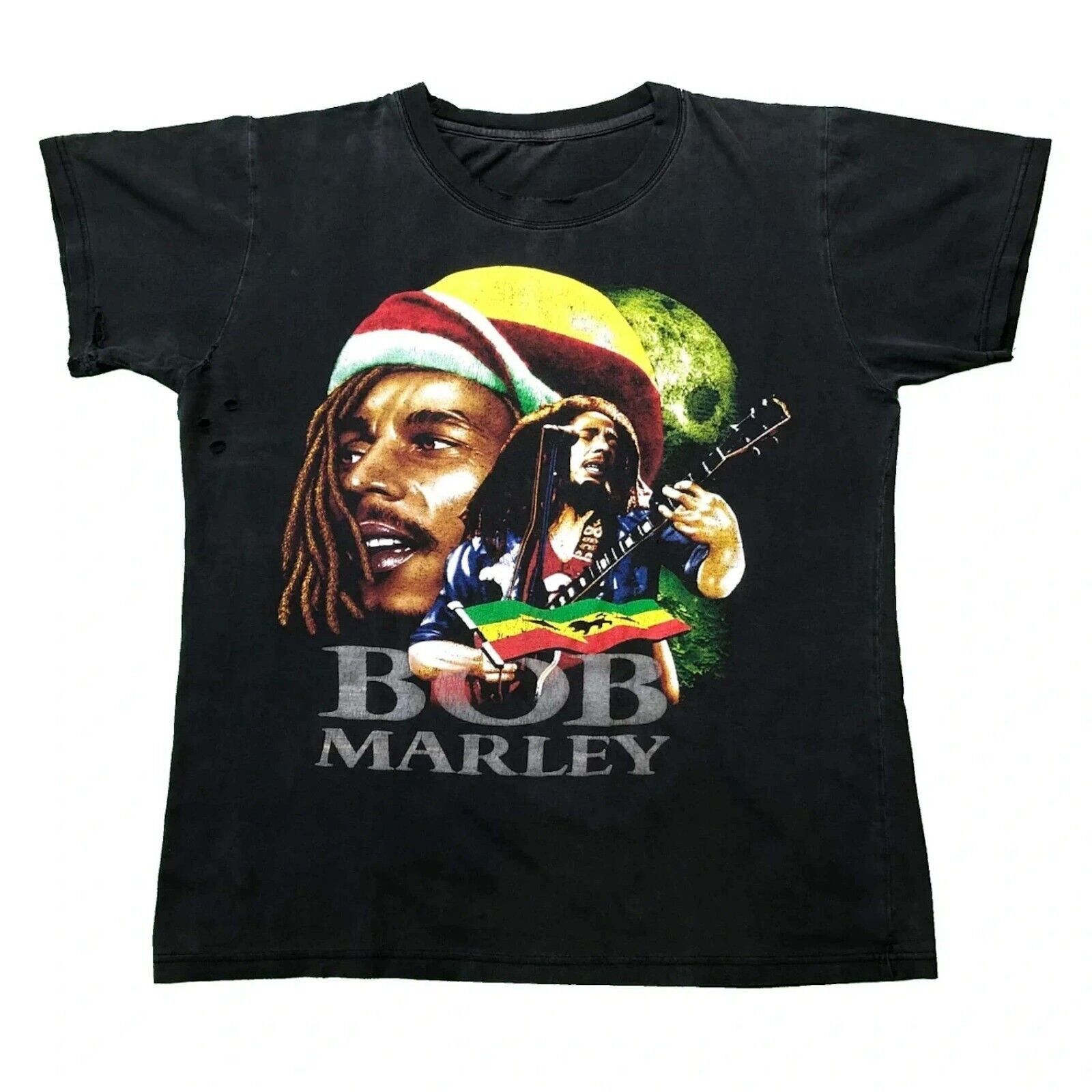 Bob Marley Vintage Bob Marley T Shirt Mens Distressed Graphic Band Tee Size US M / EU 48-50 / 2 - 1 Thumbnail
