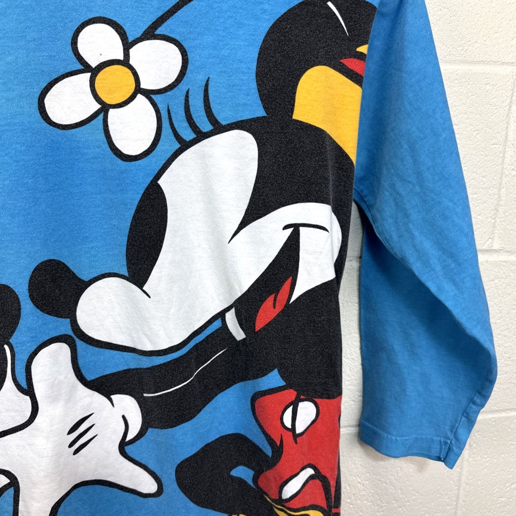Disney VINTAGE Disney Sleep Shirt Night Gown Mickey Minnie Mouse 90s OS Blue White Print Womens Nightgown Size ONE SIZE - 5 Thumbnail