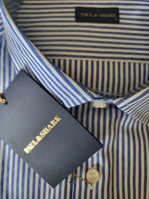 Paul & Shark RRP330€ PAUL&SHARK sz L SHIRTS STRIPED LONG SLEEVES NEW Size US L / EU 52-54 / 3 - 3 Thumbnail