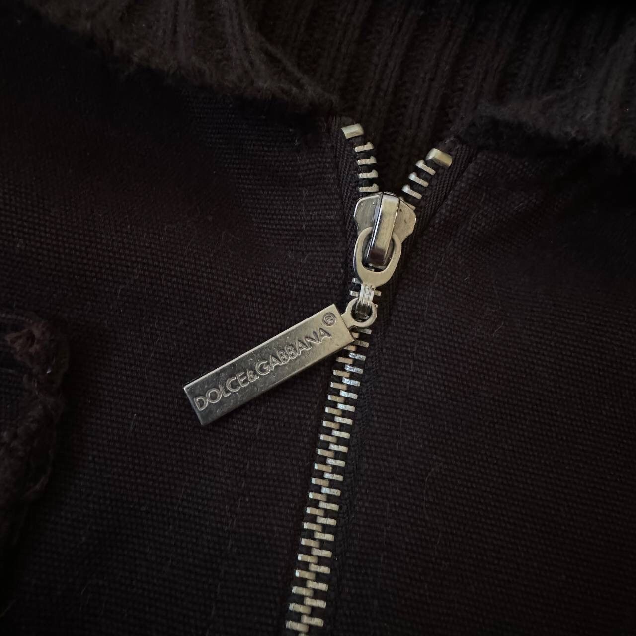 Dolce & Gabbana × Vintage D&G Dolce & Gabbana Vintage Brown Knit Zip Sweatshirt Jacket Size M / US 6-8 / IT 42-44 - 7 Thumbnail