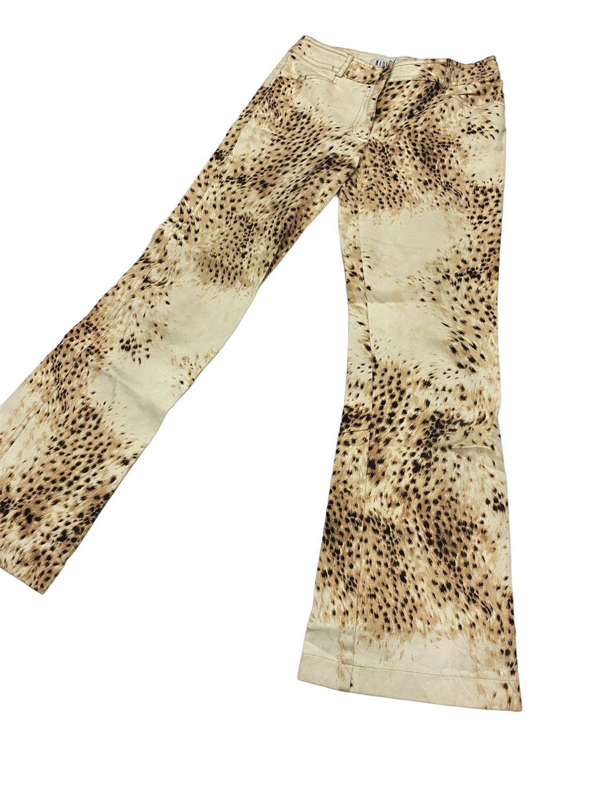 If Six Was Nine × Le Grande Bleu (L.G.B.) Marella Leopard Flared pants Size 27" / US 4 / IT 40 - 4 Thumbnail