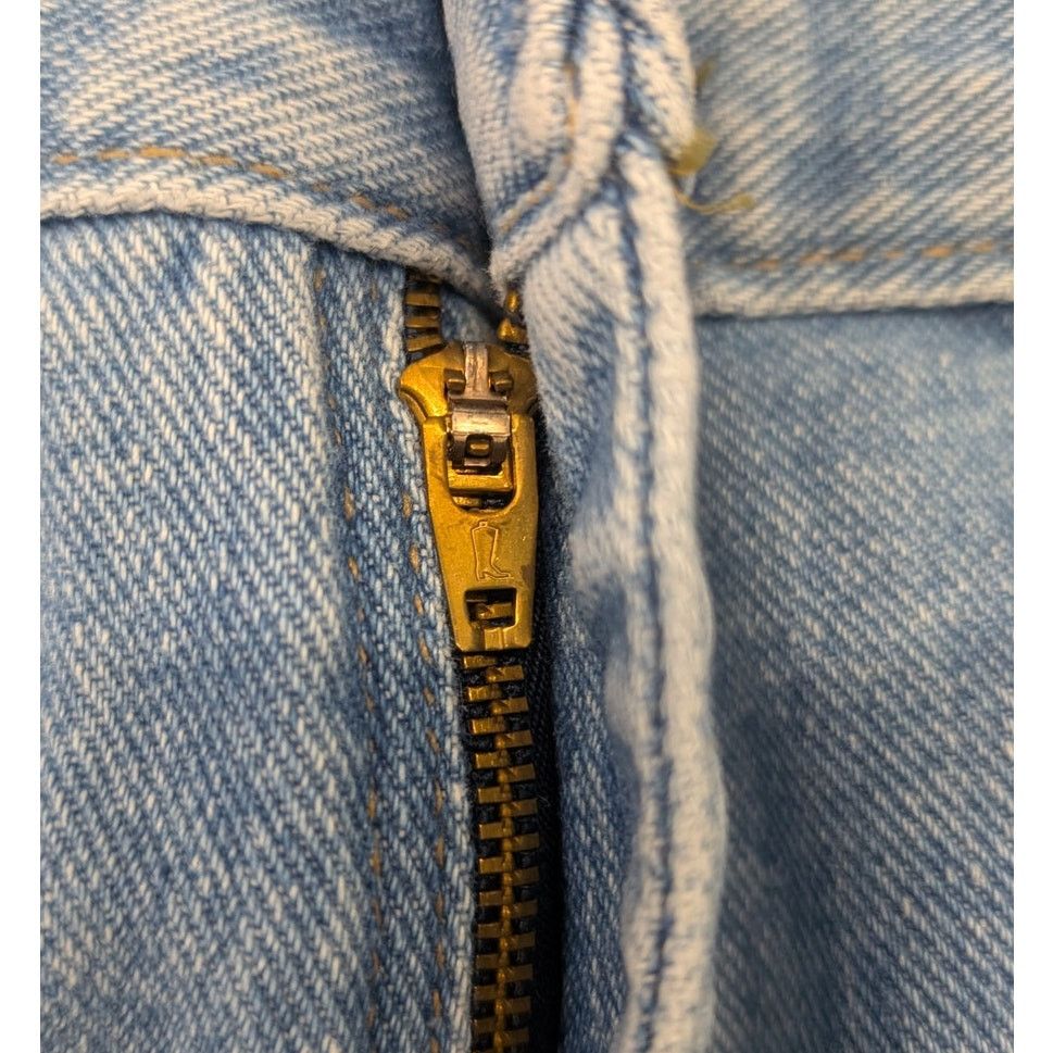 Vintage × Wrangler Vintage late 80s Wrangler Boot Zipper light blue denim jeans Size US 38 / EU 54 - 8 Thumbnail