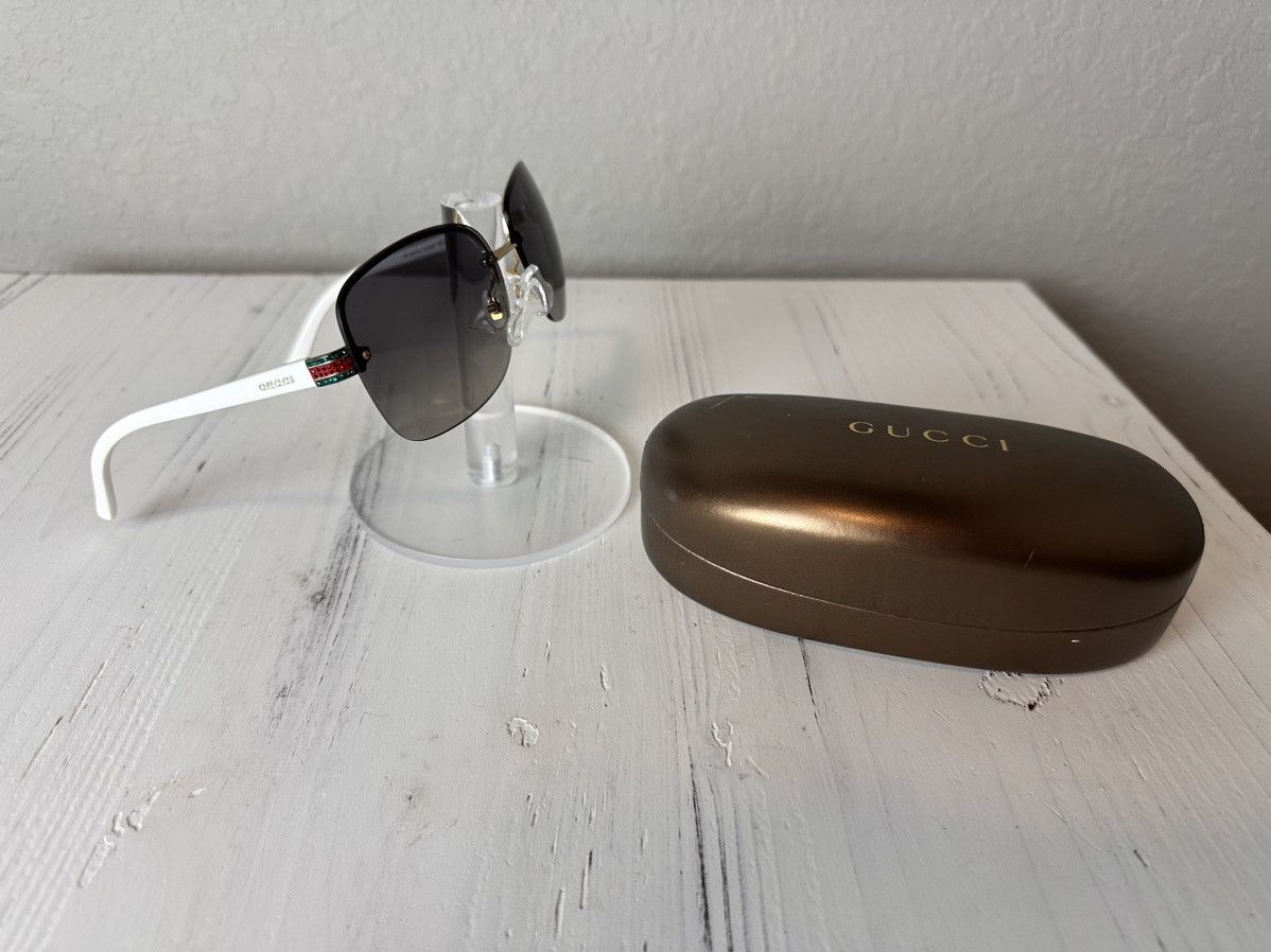 Gucci Gucci Rhinestone Sherry Line Rimless Sunglasses Size ONE SIZE - 2 Thumbnail