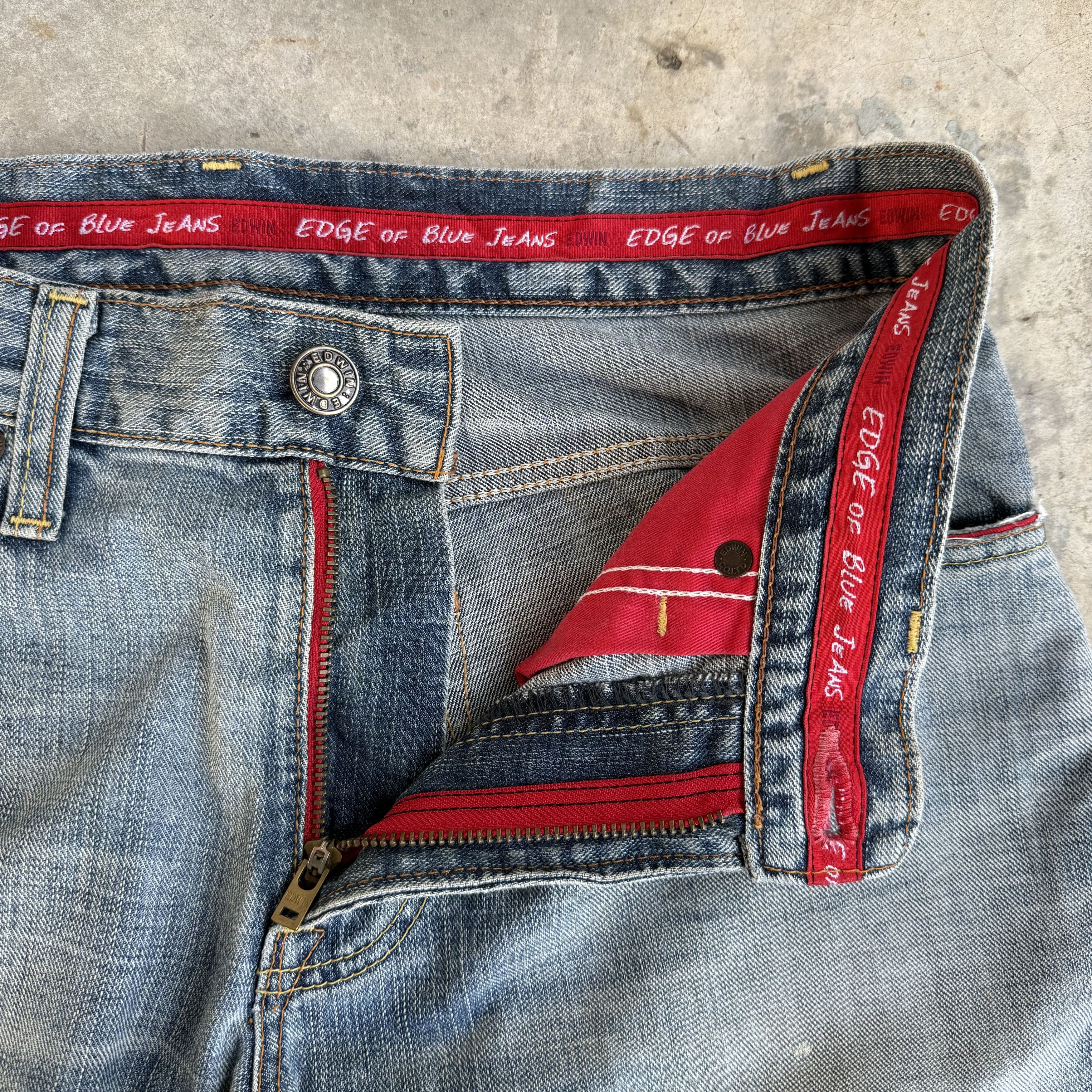 Edwin Vintage Edwin Faded Ripped Denim Jean Pants Size US 34 / EU 50 - 5 Thumbnail