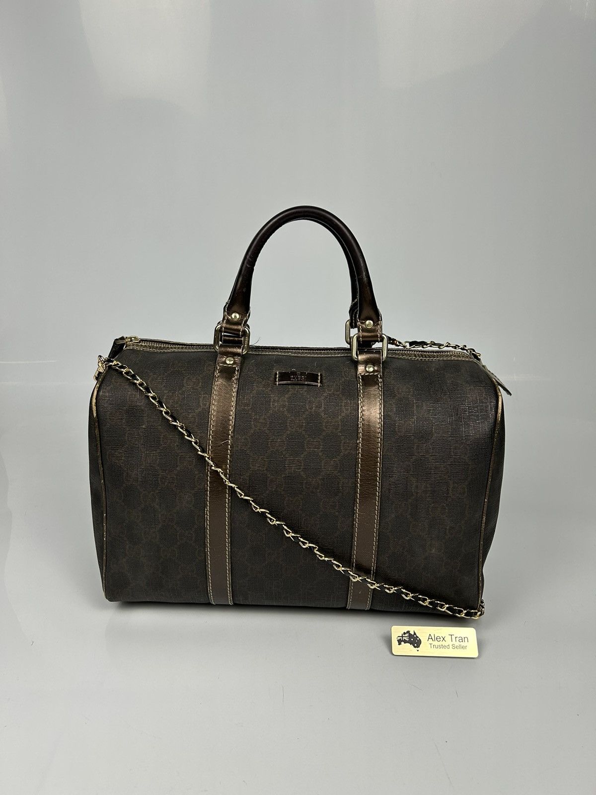 Gucci Monogram Boston Shoulder Bag