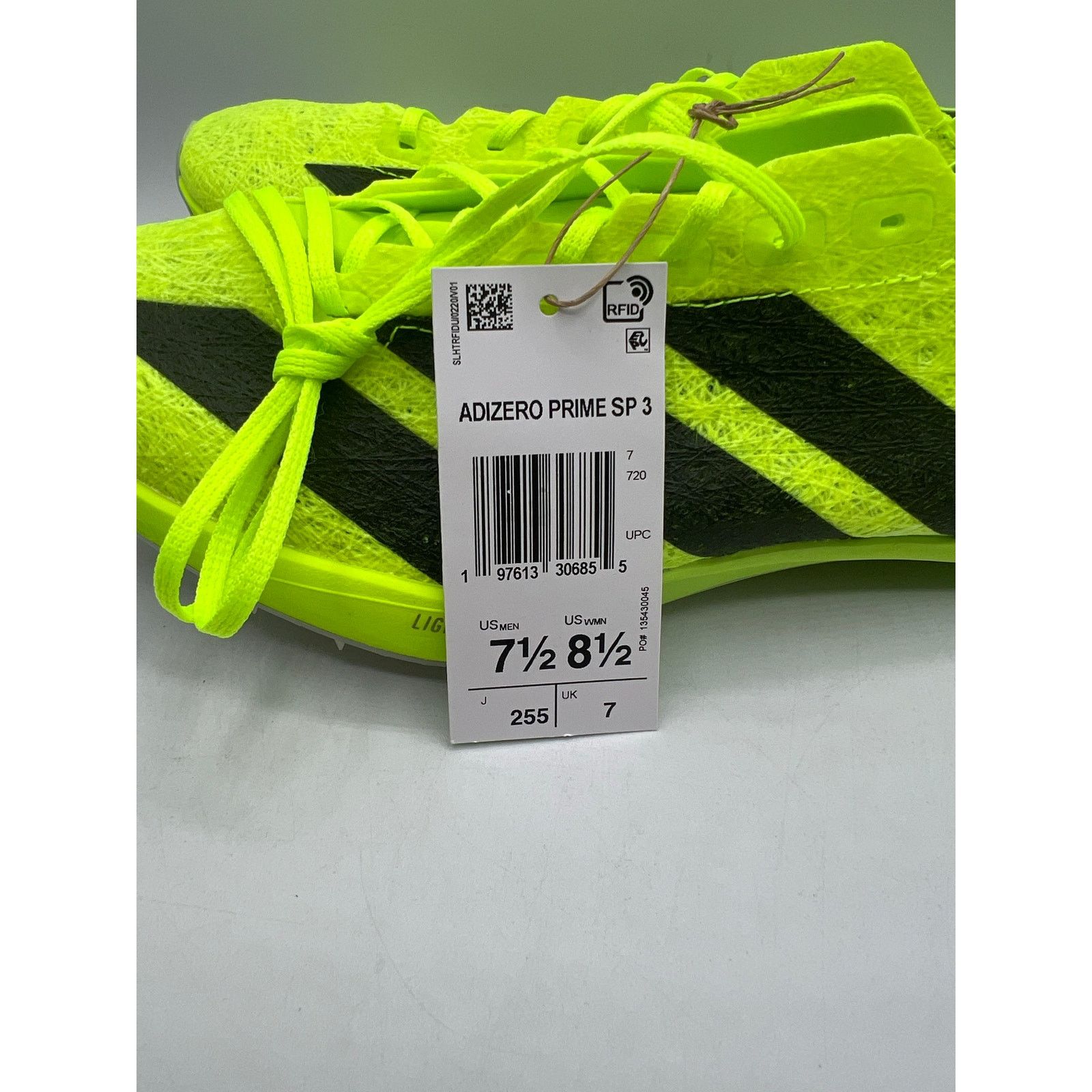 Adidas Adidas Adizero Prime SP 3 Strung “Lucid Lemon Black” Size US 7.5 / EU 40-41 - 6 Thumbnail
