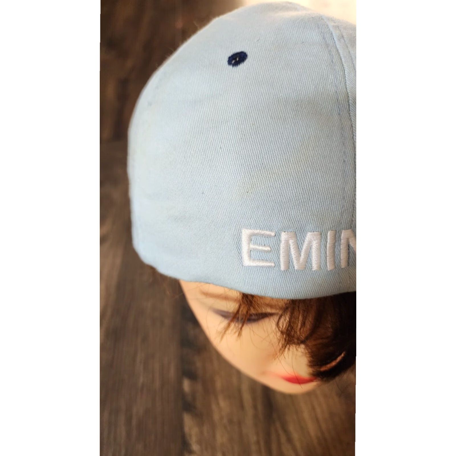 Vintage VINTAGE EMINEM Slim Shady Tour 2002 Baseball Cap Hat L Blue Embroidered Hip Hop Mens Size ONE SIZE - 7 Thumbnail