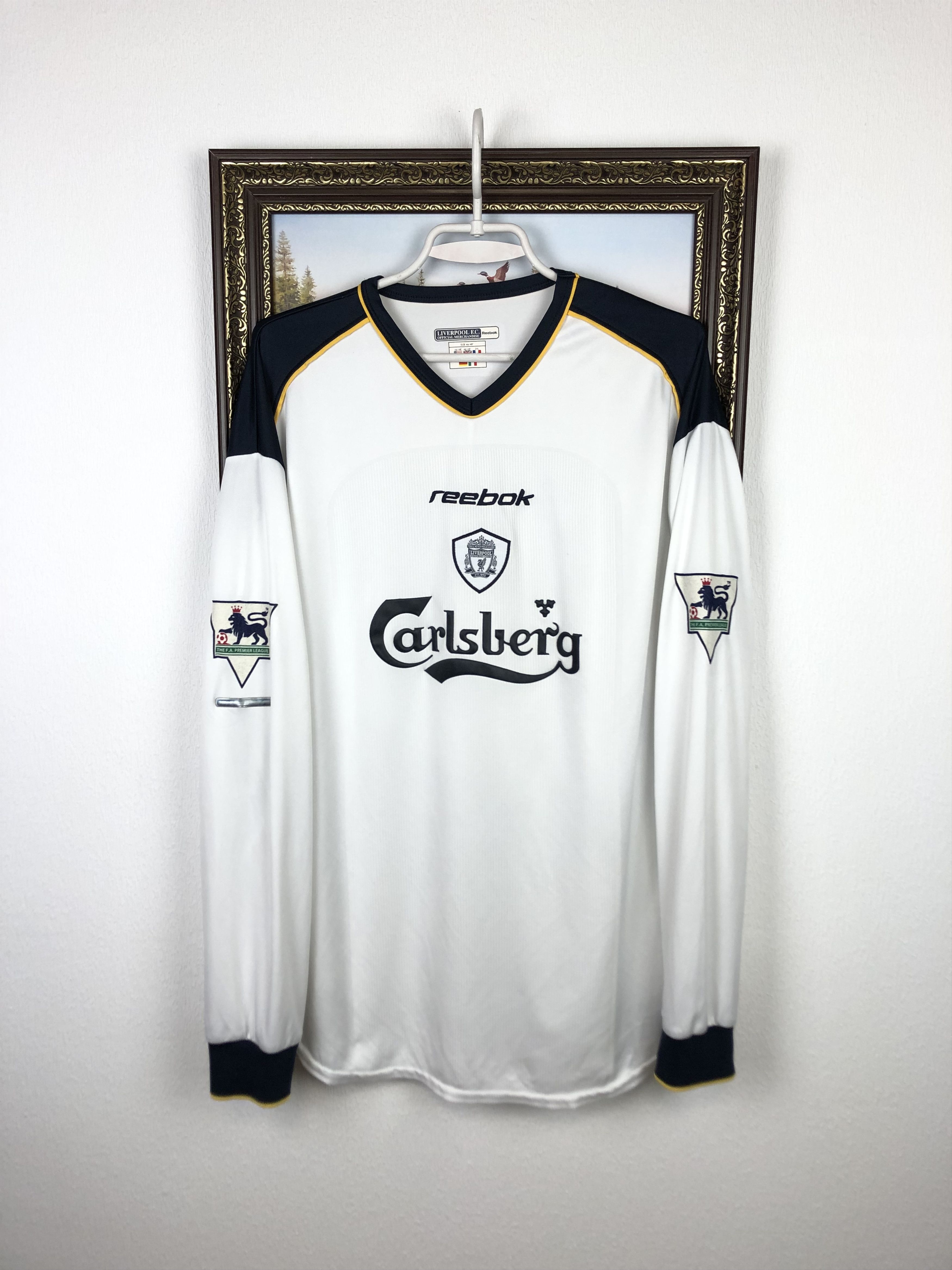 Vintage Liverpool football shirt Soccer Long Sleeve Jersey Reebok Size US XXL / EU 58 / 5 - 1 Thumbnail