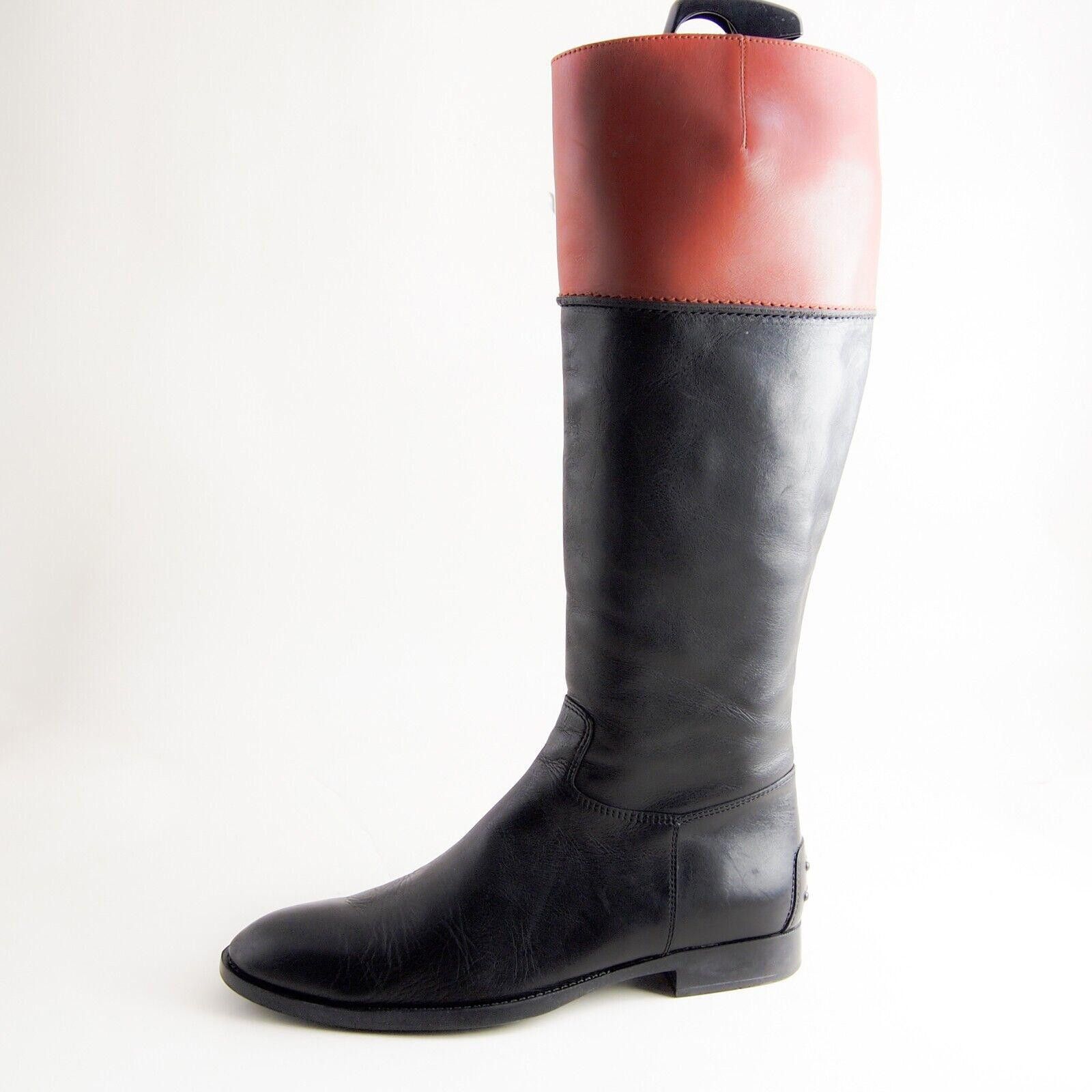 Tod's TOD's Riding Boots Black Orange Leather US 10 EU 40 Size US 10 / IT 40 - 1 Thumbnail