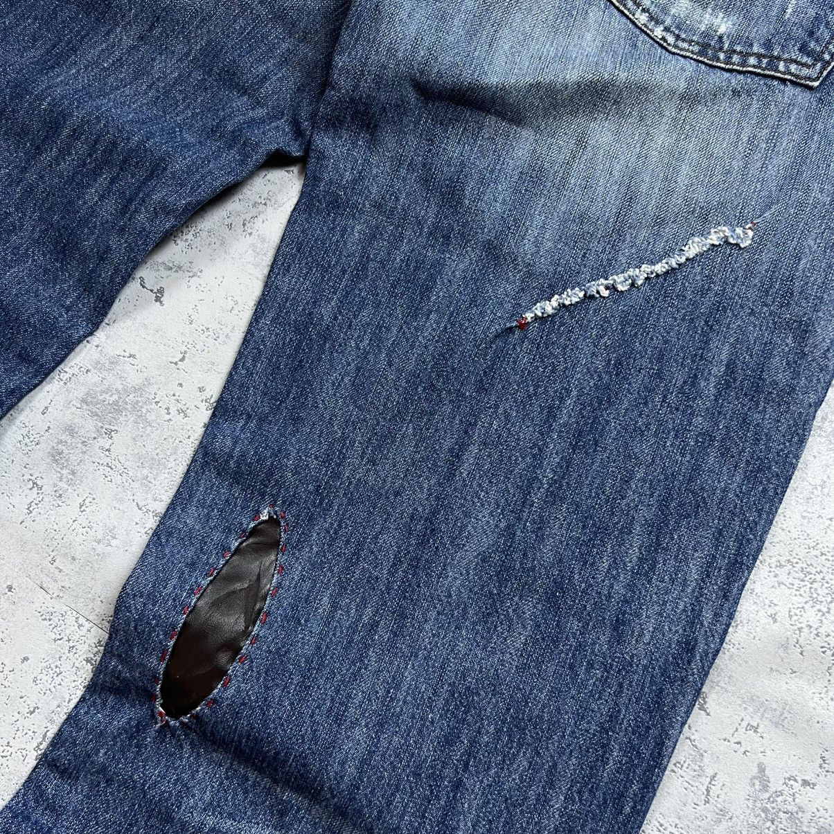 Just Cavalli 00s Just Cavalli Vintage Y2K Distressed Baggy Glamour Jeans Size US 32 / EU 48 - 15 Thumbnail