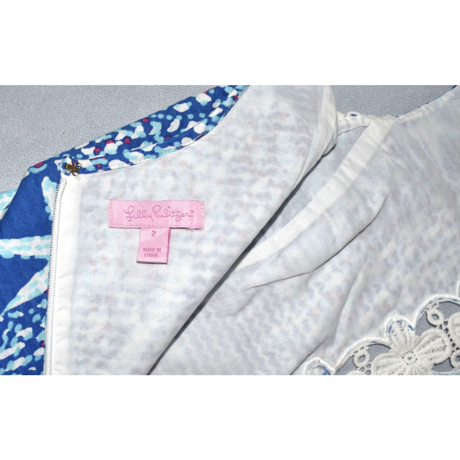 Lilly Pulitzer NEW LILLY PULITZER Cotton Good Reef Lace Trim Dress Sz 2 Size XS / US 0-2 / IT 36-38 - 6 Thumbnail