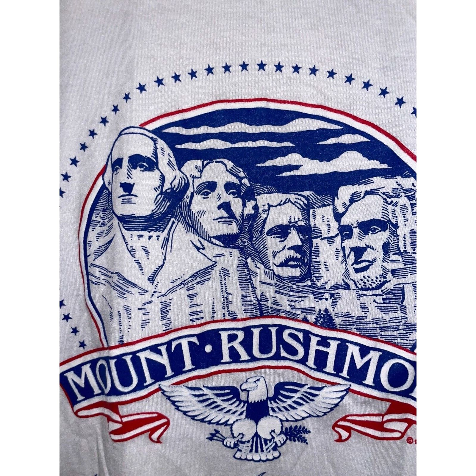 Jerzees Vintage Mount Rushmore Shirt Anniversary Graphic L White Tee Size US L / EU 52-54 / 3 - 4 Thumbnail