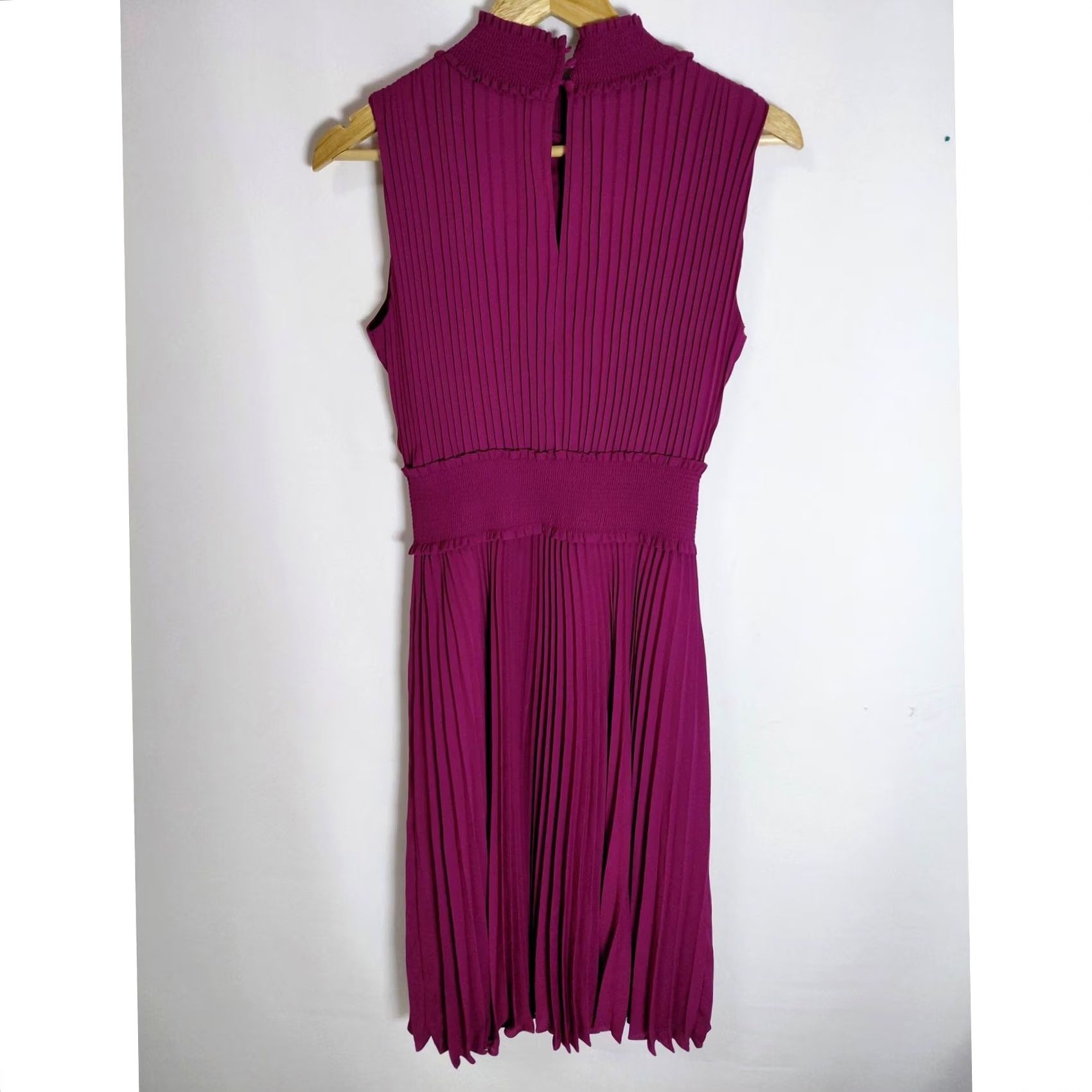Nanette Lepore NANETTE LEPORE Pleated Sleeveless Dress Purple Size 6 Size M / US 6-8 / IT 42-44 - 2 Thumbnail