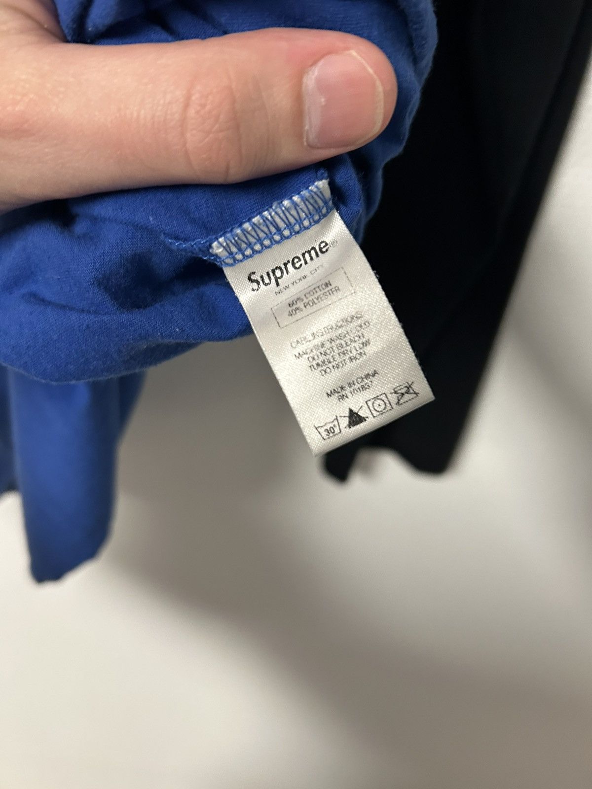 Supreme Supreme - FW13 Crown Henley Blau / Schwarz🖤💙 Size US L / EU 52-54 / 3 - 4 Thumbnail
