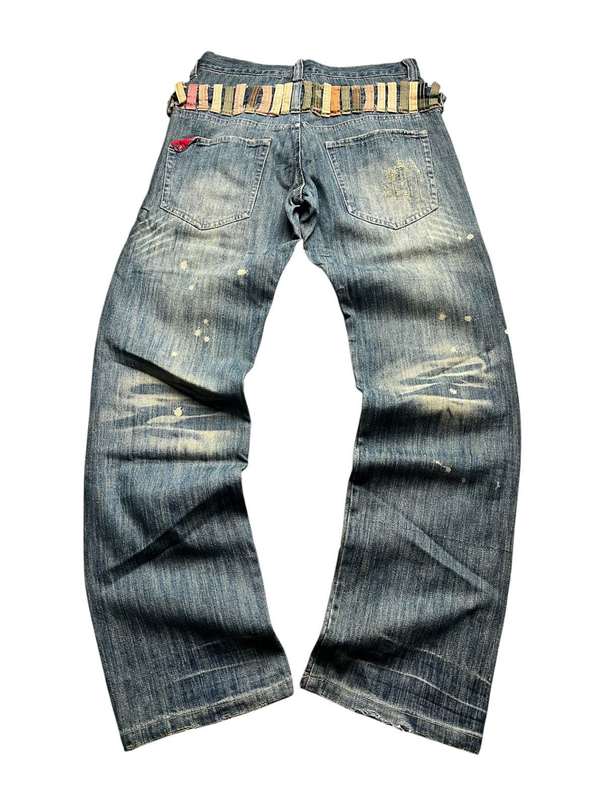 PPFM Gumu Japan Mudmax Double Waist Flared Jeans Size US 31 - 2 Thumbnail