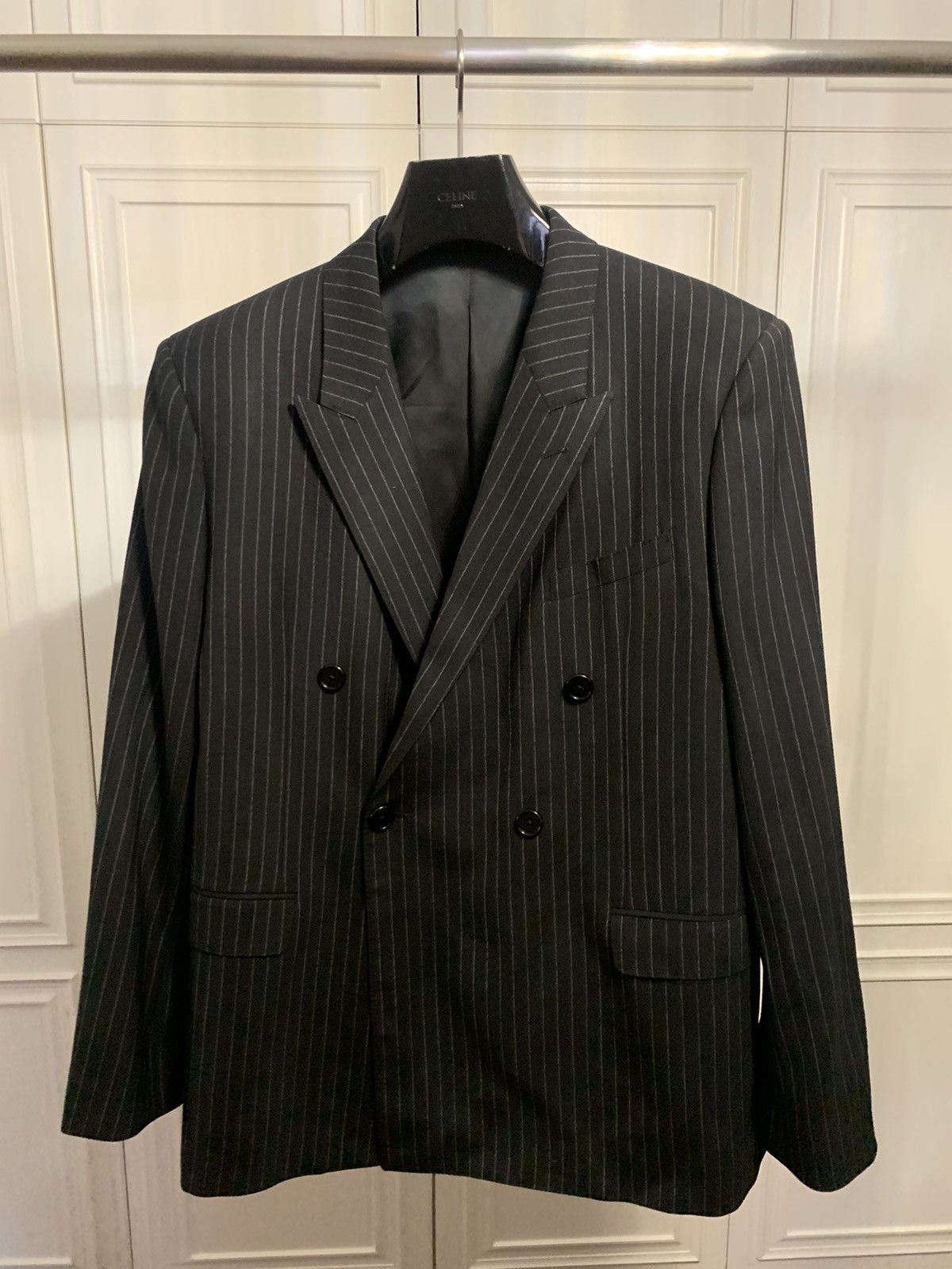 Celine Celine 2024SS Padded Stripe blazer Size US L / EU 52-54 / 3 - 1 Thumbnail