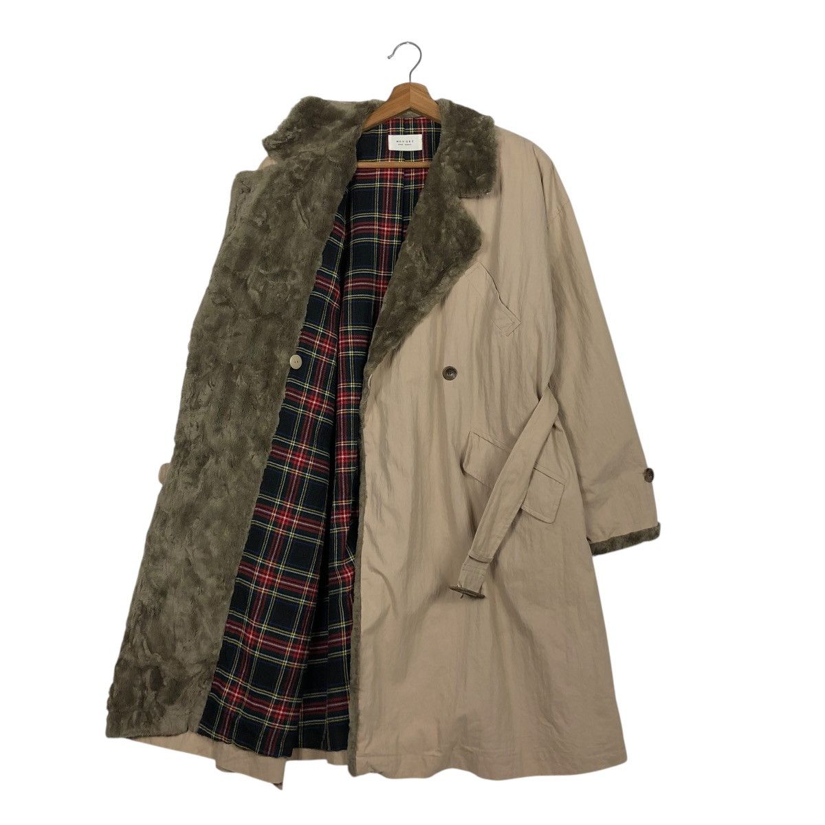 Japanese Brand 🔥VTG LONG JACKET MONGRE BLANKET TARTAN FUR ISSEY MIYAKE Size US M / EU 48-50 / 2 - 1 Thumbnail