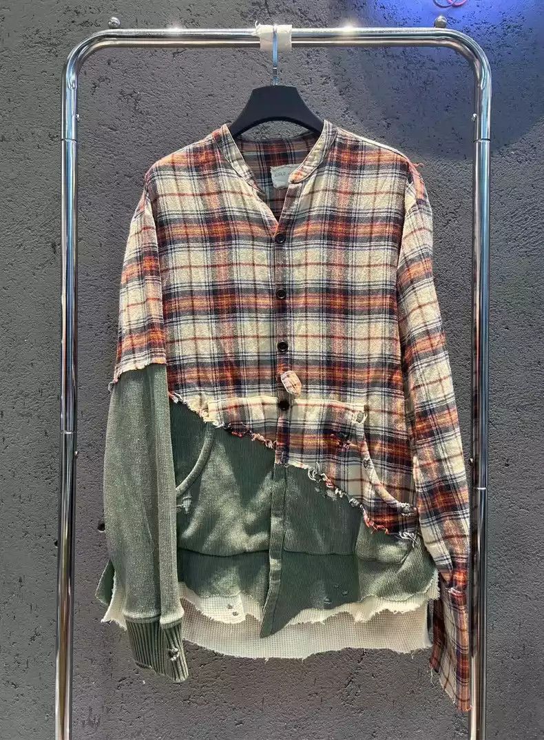 Greg Lauren Greg Lauren Checkered splicing damages the top Size US M / EU 48-50 / 2 - 1 Thumbnail