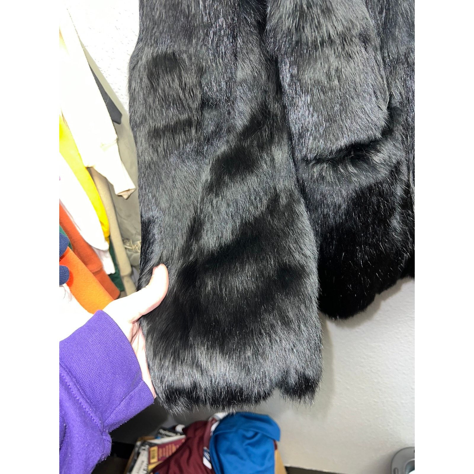 Vintage Vintage Ada Rabbit Fur Coat Black Dyed Montreal VTG Medium Size M / US 6-8 / IT 42-44 - 5 Thumbnail