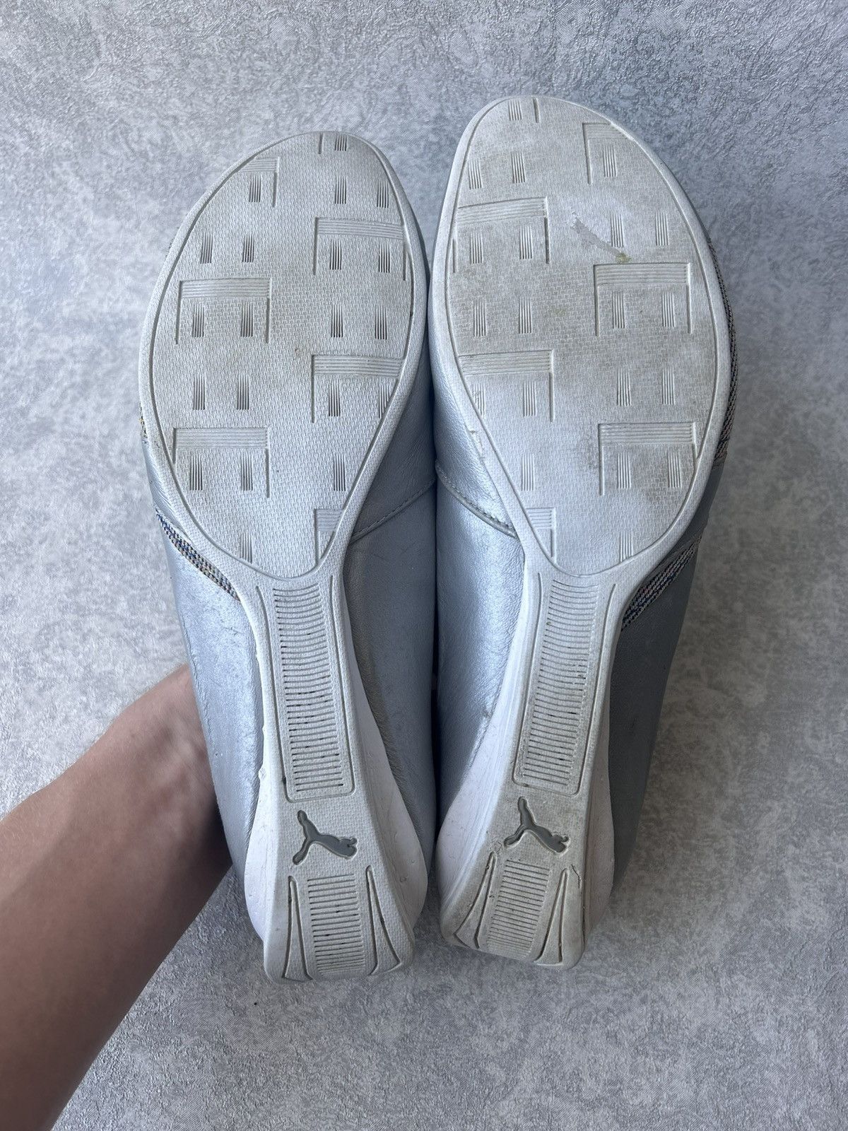 Puma Vintage Puma Silver Y2K Leather Flat Ballet Shoes Size US 8.5 / IT 38.5 - 5 Thumbnail