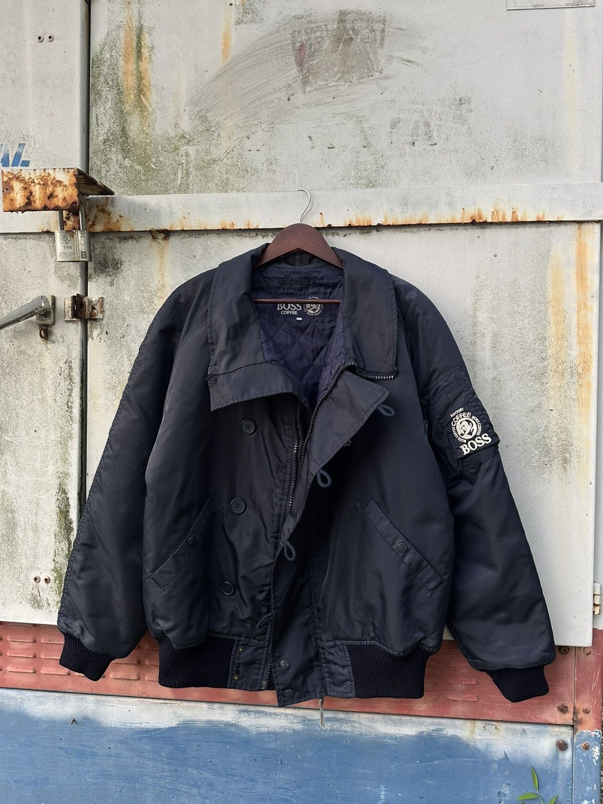 Vintage 👹Vintage Suntory Boss Coffee Bomber Jacket Size US L / EU 52-54 / 3 - 8 Thumbnail