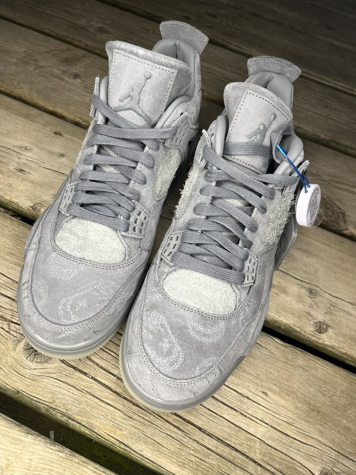 Jordan Brand × Kaws Kaws X Air Jordan Retro 4 Suede Grey Deadstock Size US 9.5 / EU 42-43 - 5 Thumbnail