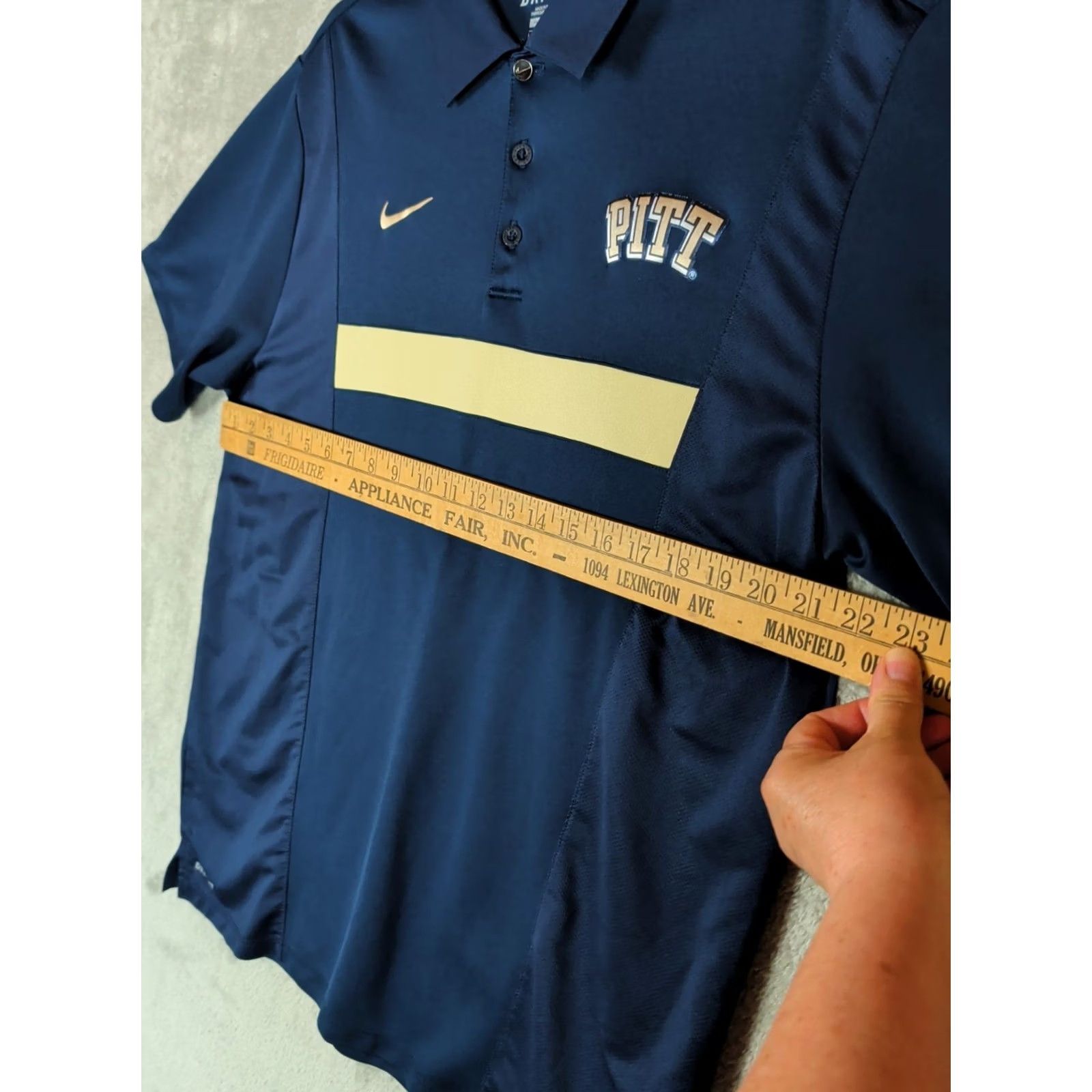Nike Nike Dri-Fit Pitt Panthers Polo Shirt Men's L Navy Short Sleeve Golf Shirt Size US L / EU 52-54 / 3 - 7 Thumbnail