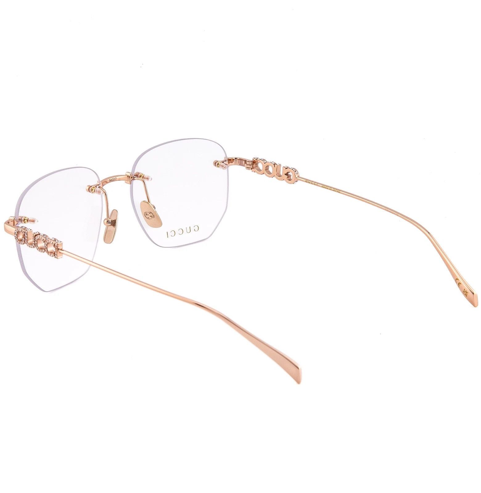 Gucci GUCCI GG1806O 1806 Rose Gold Crystal Logo Metal Optical 003 Size ONE SIZE - 3 Thumbnail