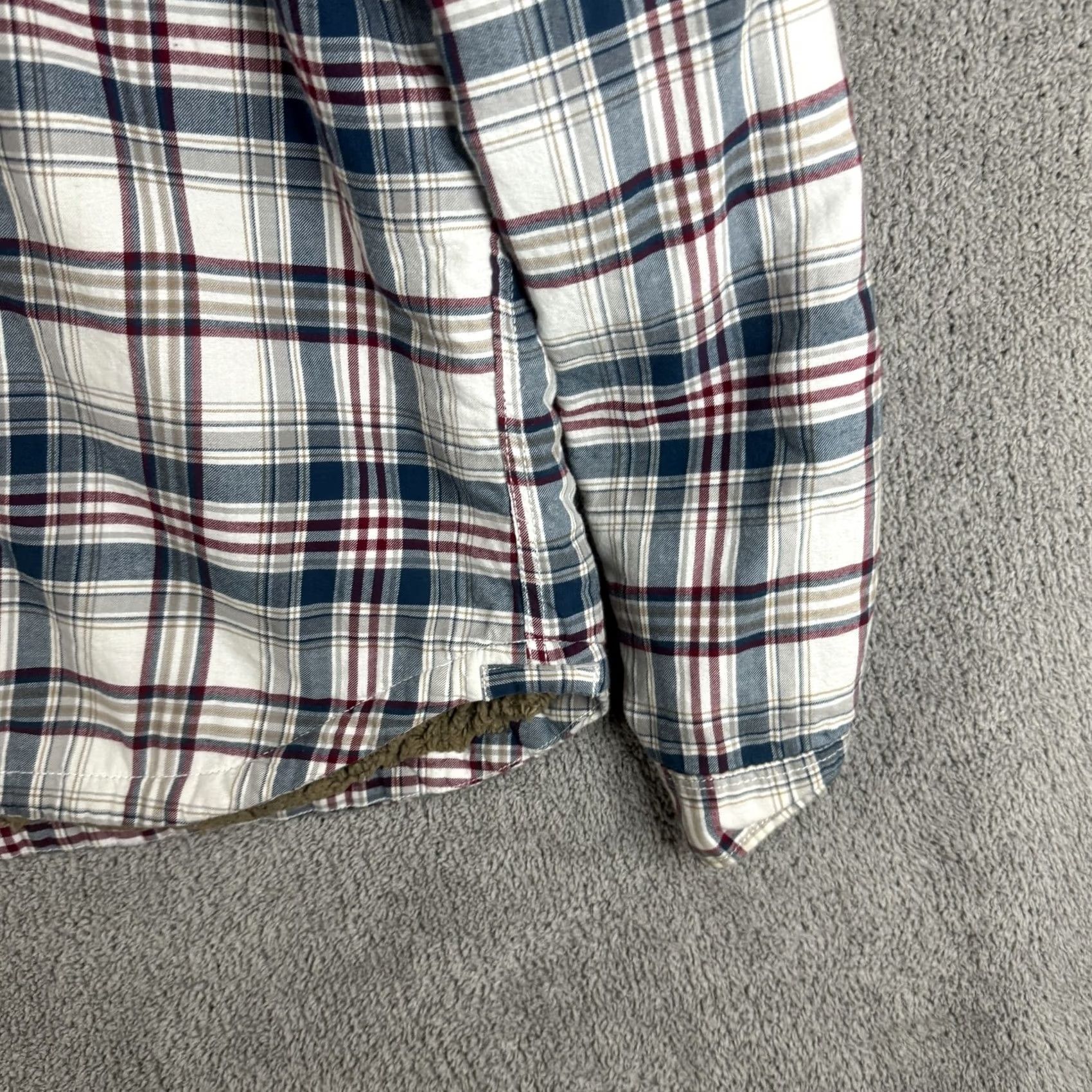 Vintage Aéropostale Jacket Mens S Plaid Flannel Sherpa Lined Button Shirt Shacket Size US S / EU 44-46 / 1 - 3 Thumbnail