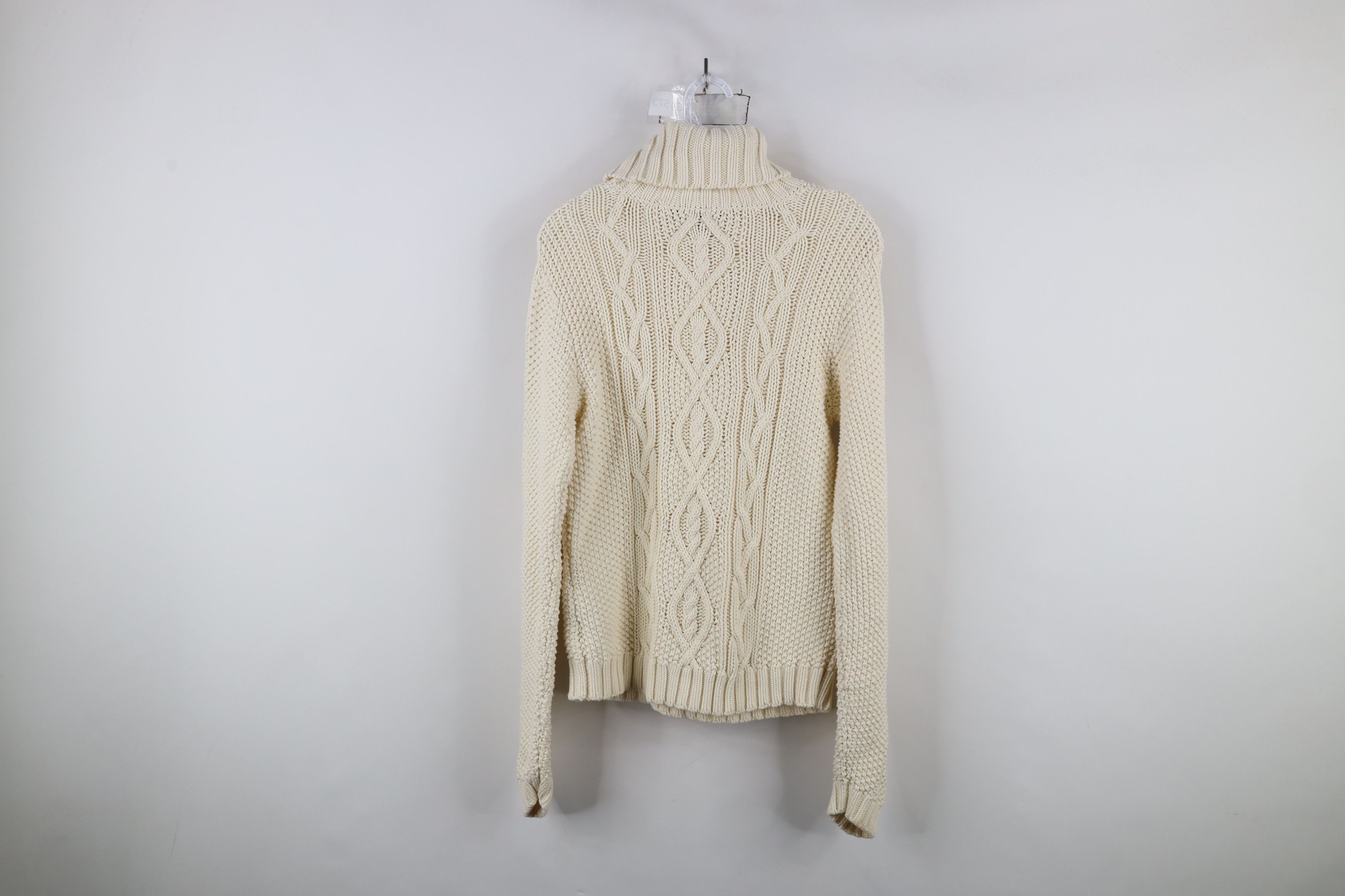 Ralph Lauren × Vintage Vintage 90s Ralph Lauren Knit Fisherman Turtleneck Sweater Size L / US 10 / IT 46 - 6 Thumbnail