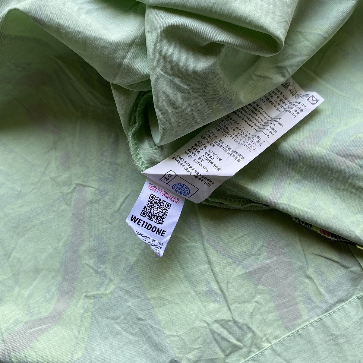 WE11DONE WE11DONE Mint Scribble Butterfly Short Sleeve Shirt Size US S / EU 44-46 / 1 - 7 Thumbnail