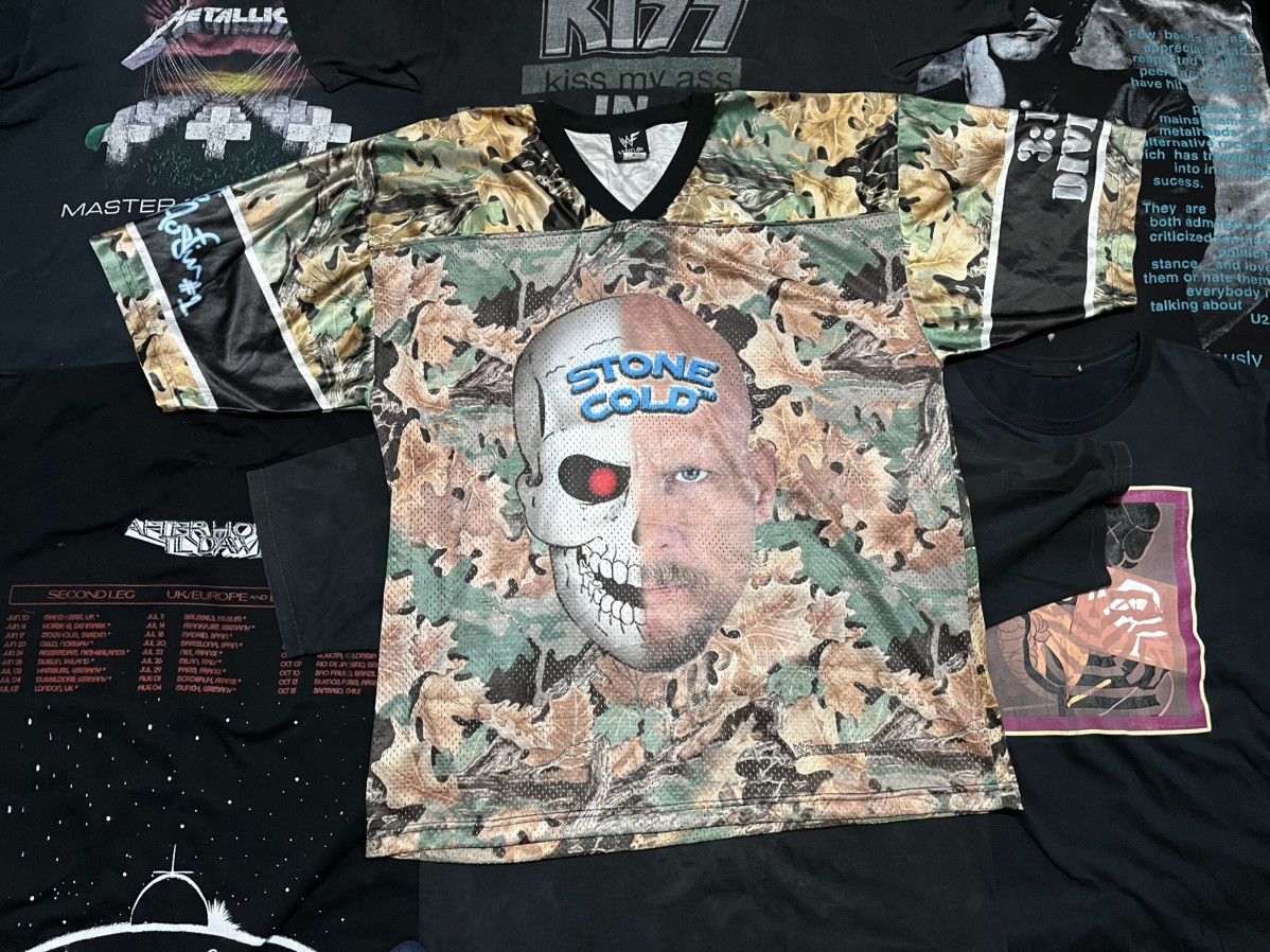 WWF WWF Stone Cold Camouflage Jersey Size US XL / EU 56 / 4 - 1 Thumbnail