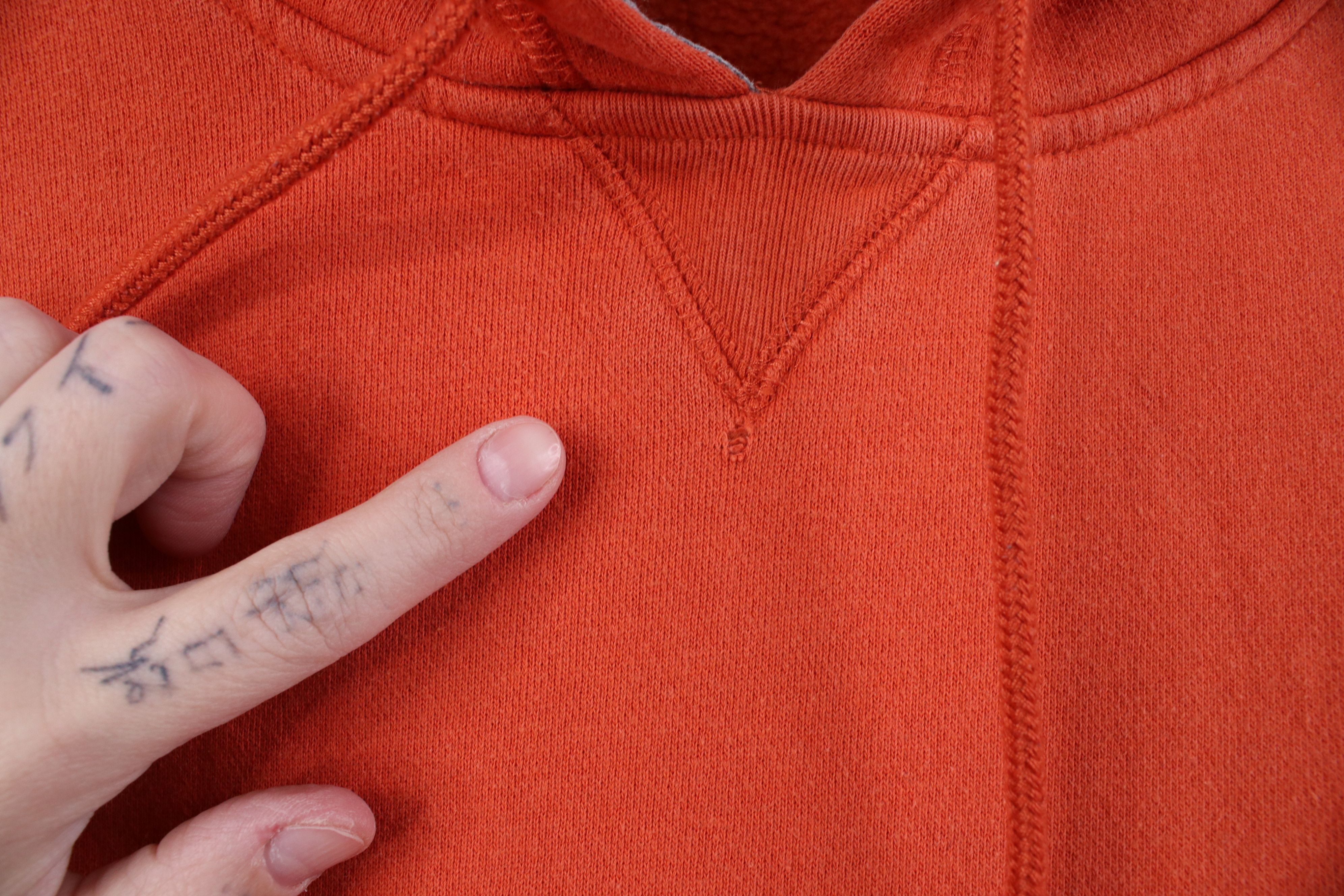 Vintage Vintage 90s Y2K Streetwear Blank Hoodie Sweatshirt Orange Size US XXL / EU 58 / 5 - 4 Thumbnail