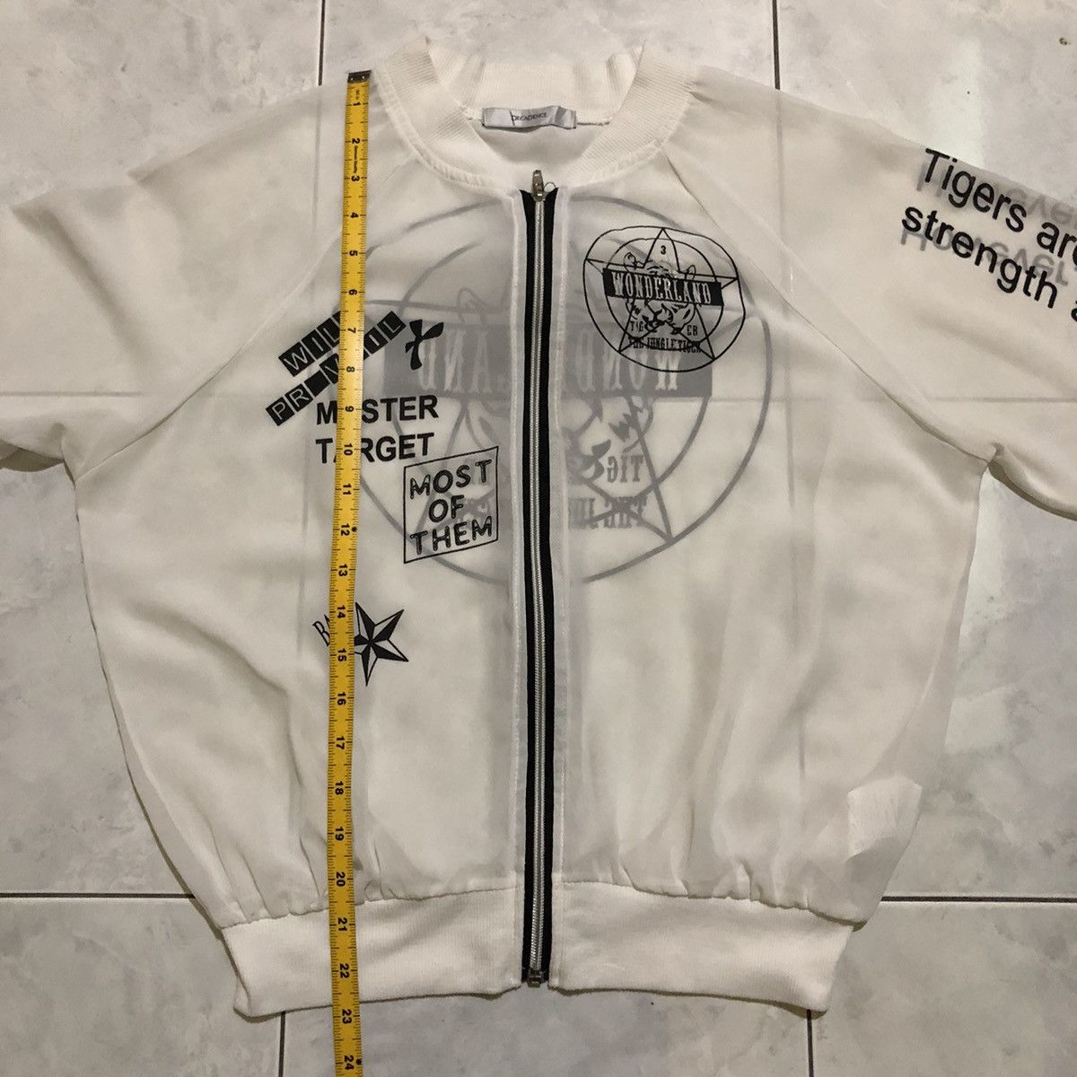 Vintage DecaDenceTransparent Darkness Satanic Style Light Jacket Size US S / EU 44-46 / 1 - 19 Thumbnail