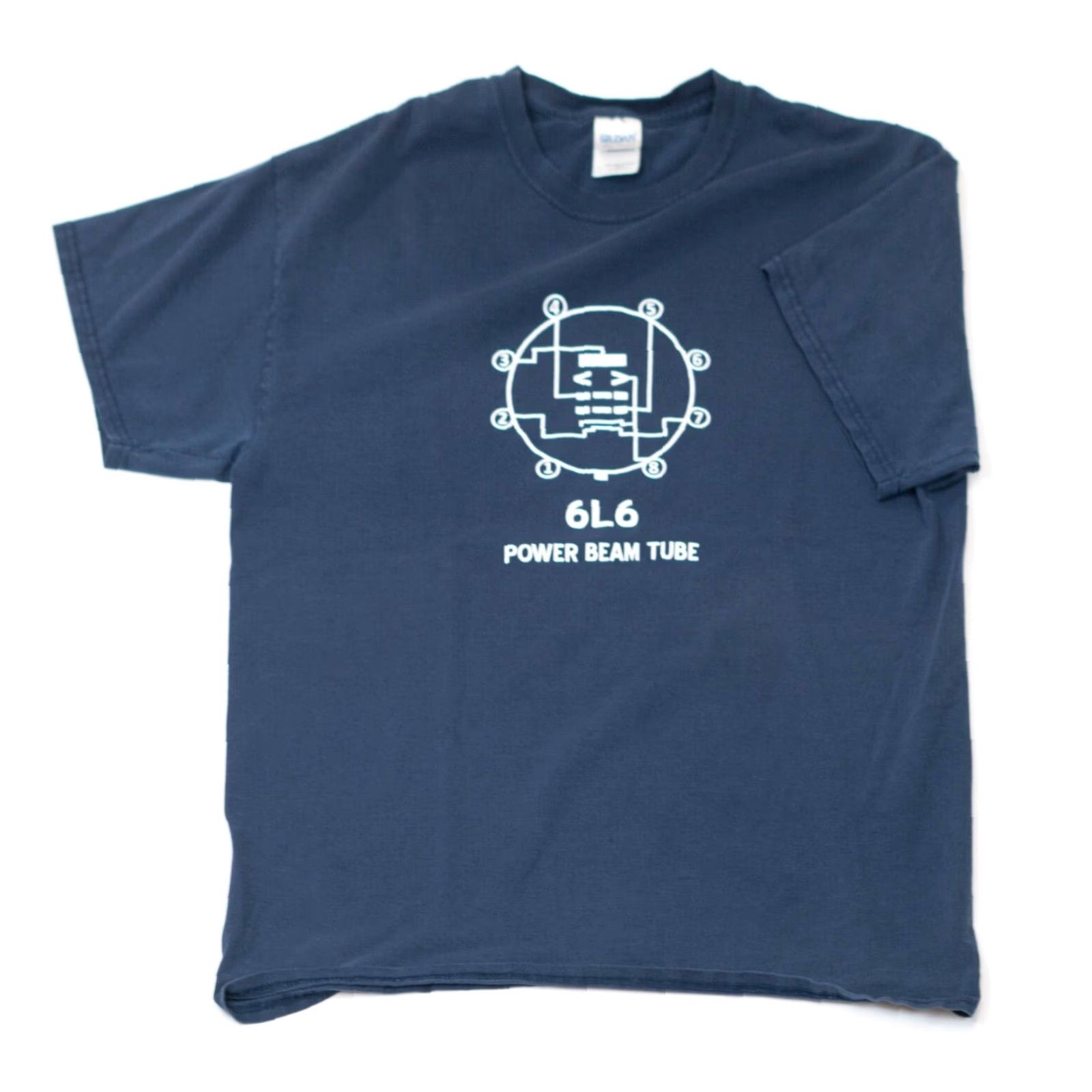 Gildan VINTAGE T-Shirt Mens L Blue Power Beam Tube Logo 90s Art Parody Gildan Cotton 2000s Mens Size US L / EU 52-54 / 3 - 2 Thumbnail